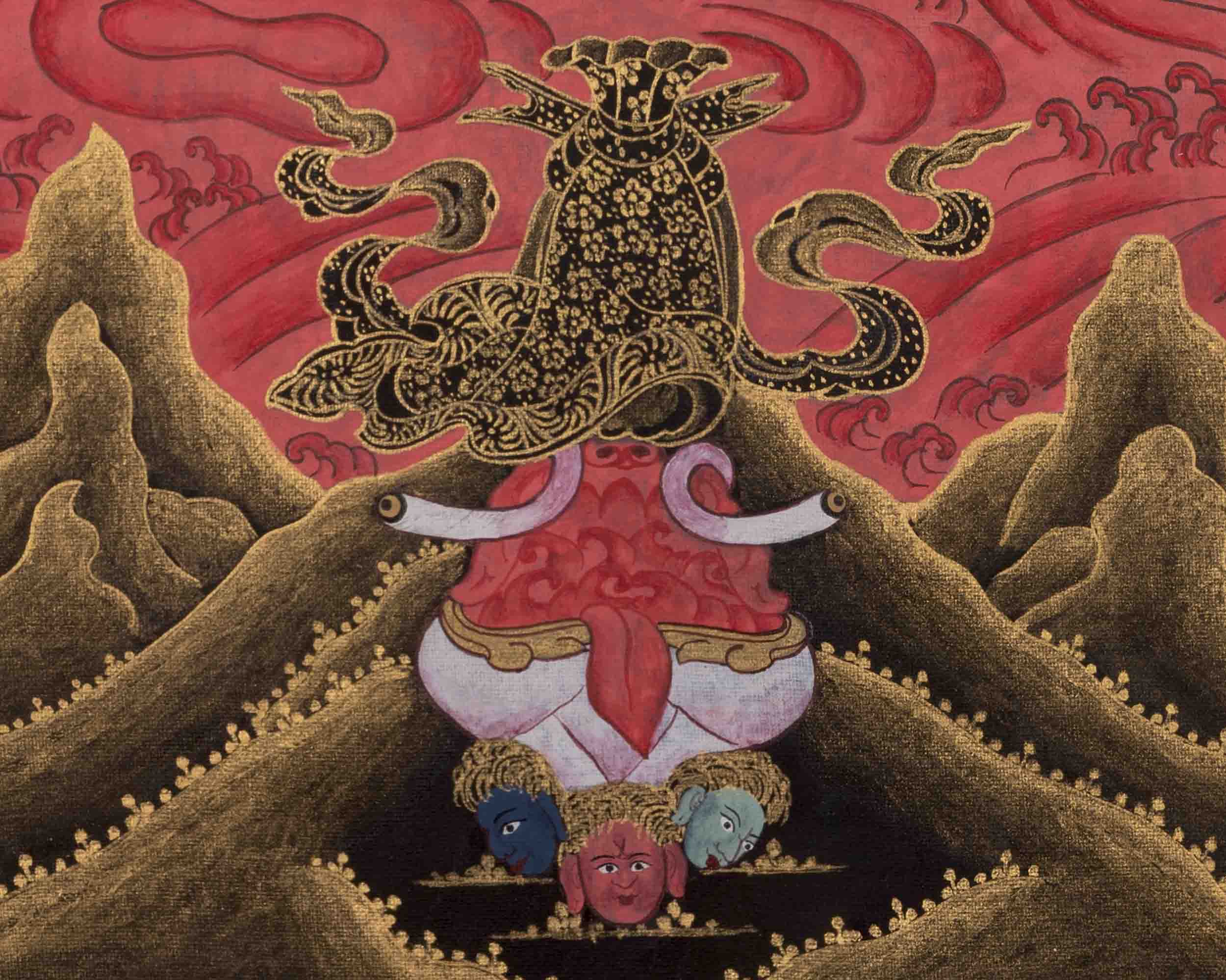 Palden Lhamo | Traditional Tibetan Thangka | Religious Wall Decors