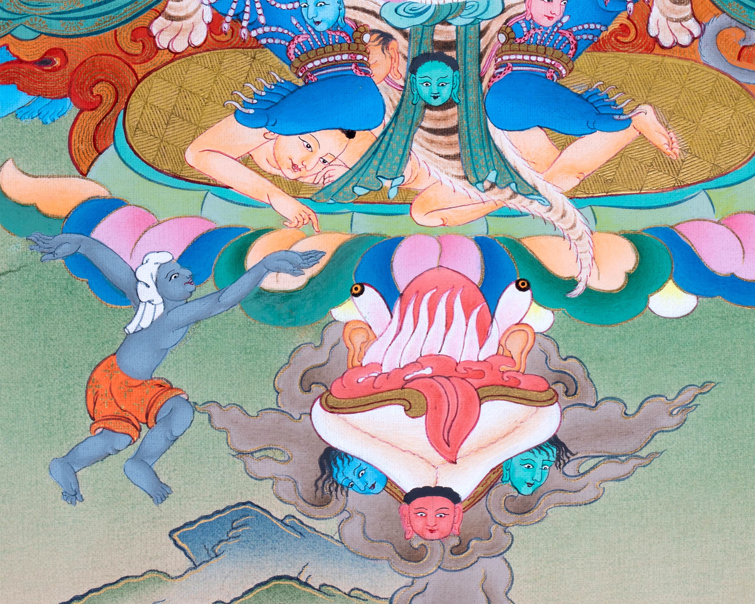 Tibetan Art of Sakya Mahakala | Dharmapala Thangka Painting