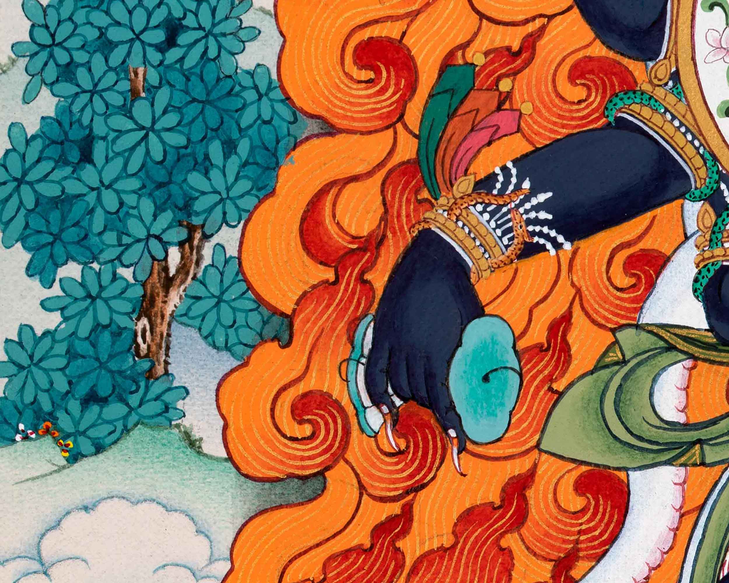 Six Armed Mahakala of Gelug Tradition | Tibetan Mahakala Thangka