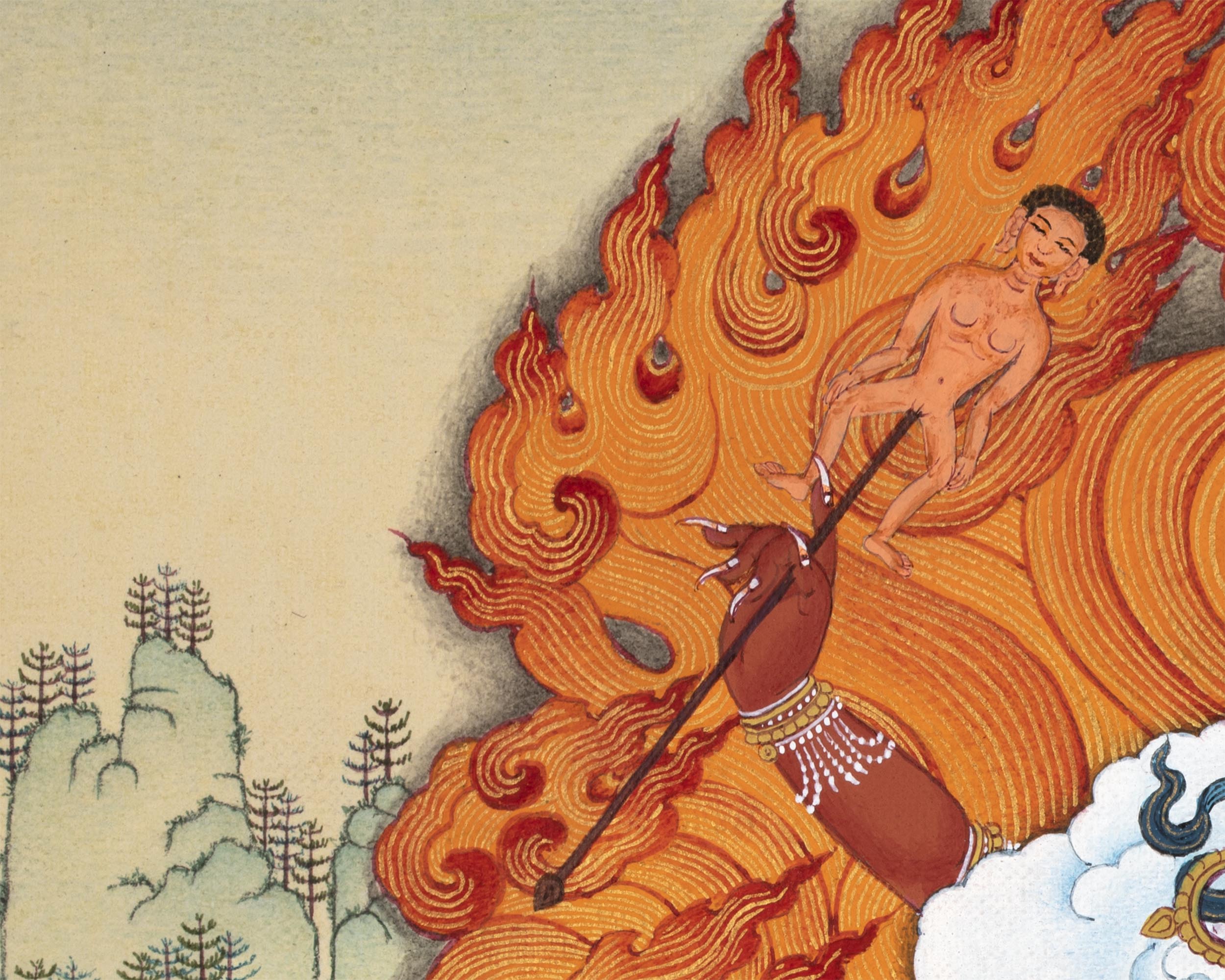 Ekajati Vajra Tara Thangka | Fierce Protector Deity