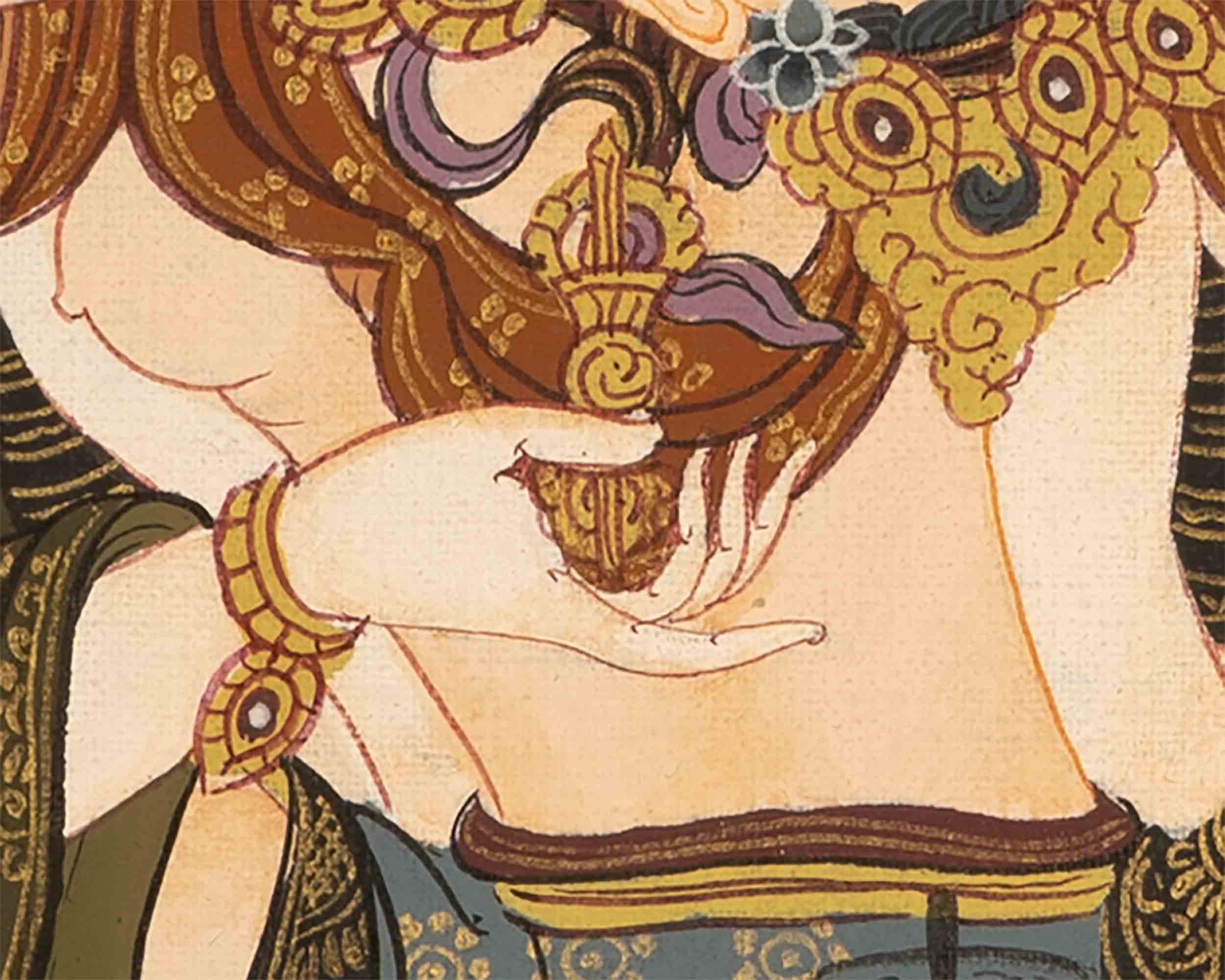 Vajrasattva Thangka | Religious Wall Decoration