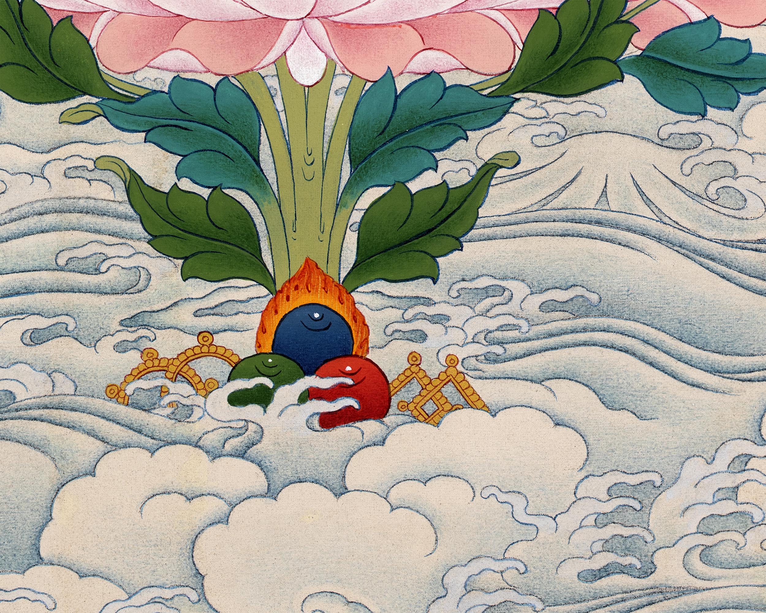 Traditional Karma Gadri Thangka Of Guru Rinpoche | Padmasambhava