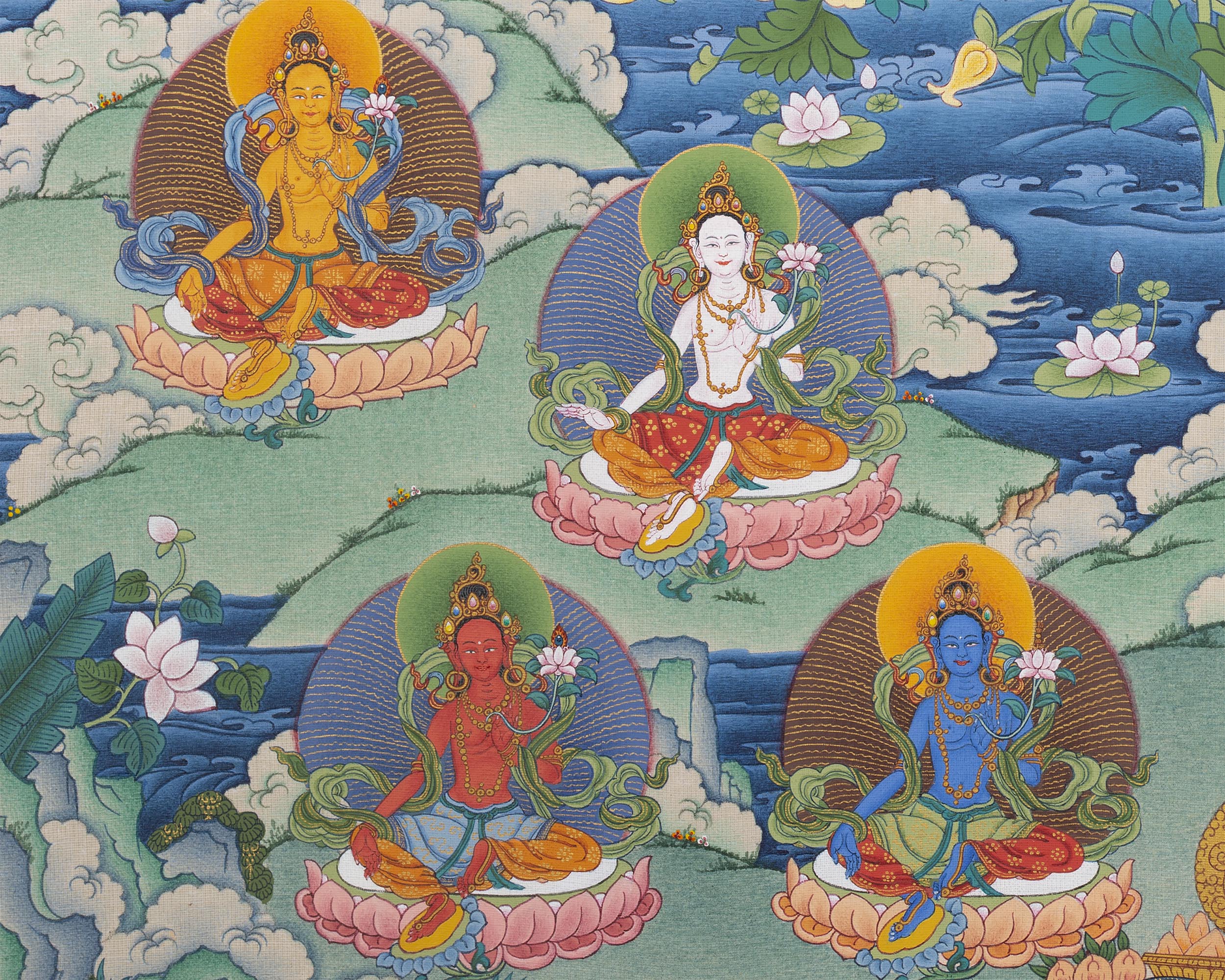 21 Tara Thangka | Dolma Female Buddha | Orgyen Chokgyur Dechen Lingpa Tradition