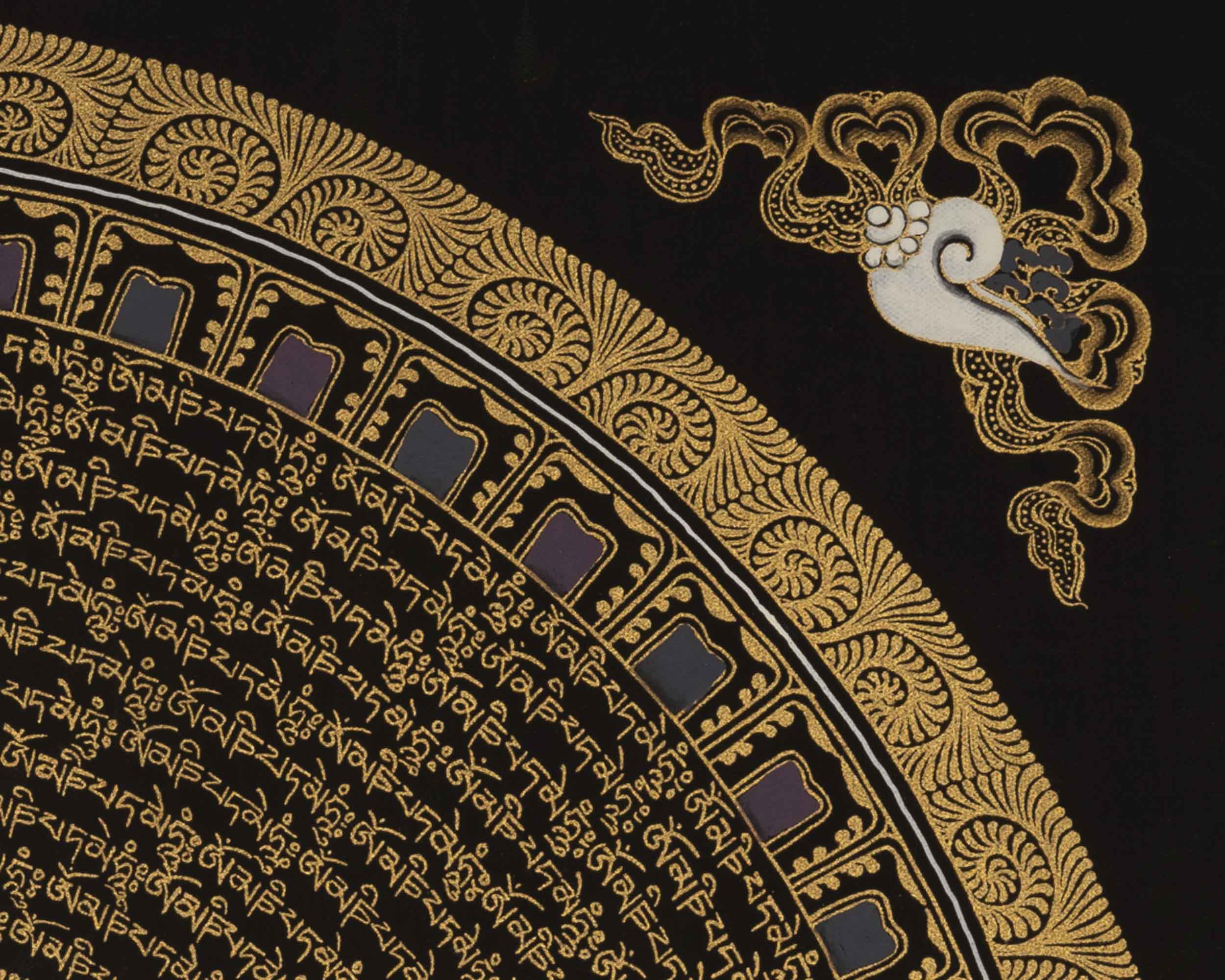 Om Mandala Thangka | Traditional Buddhist Art | Wall Decoration