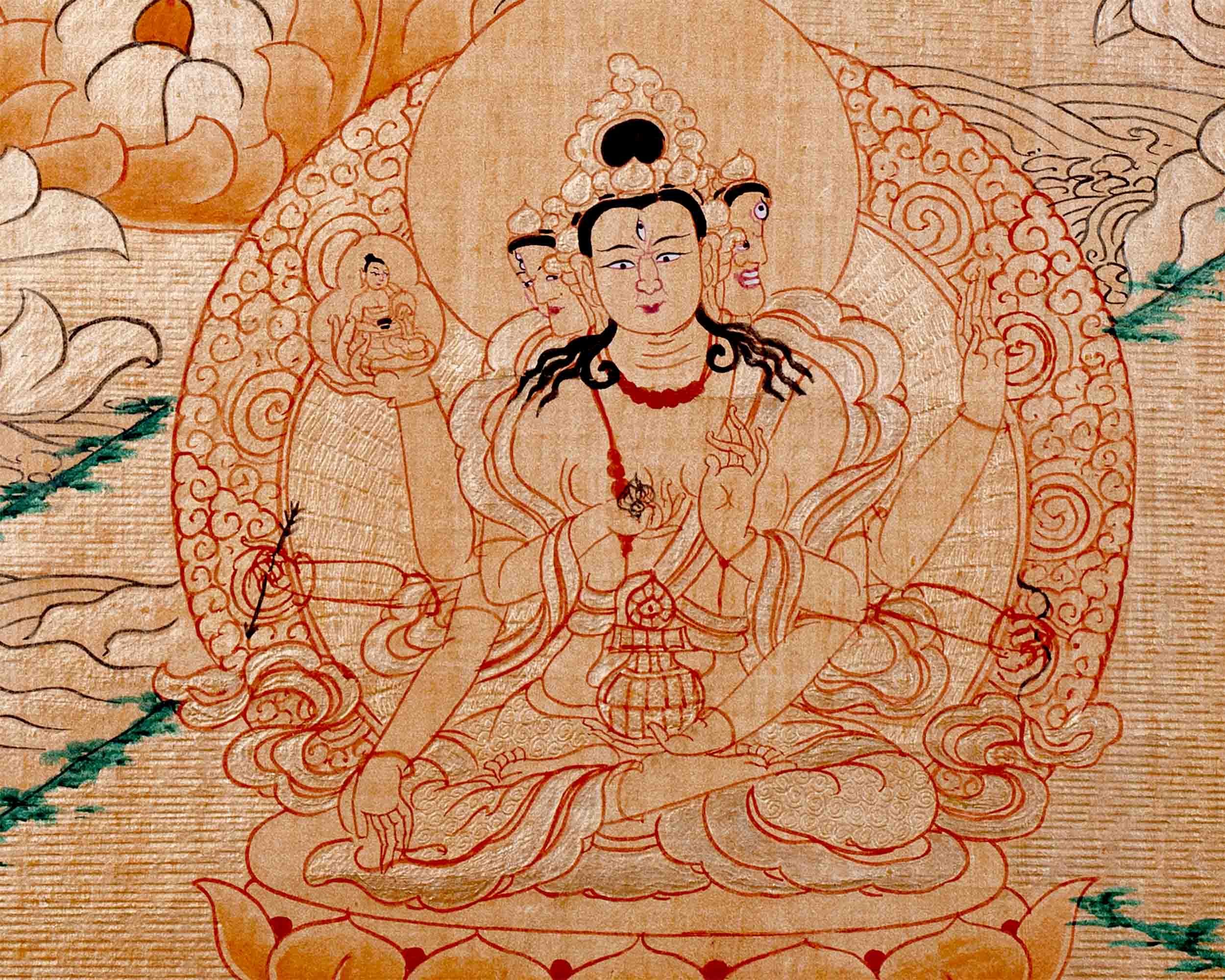 Traditional White Tara Thangka | Mother Buddha Painting with 24k Gold