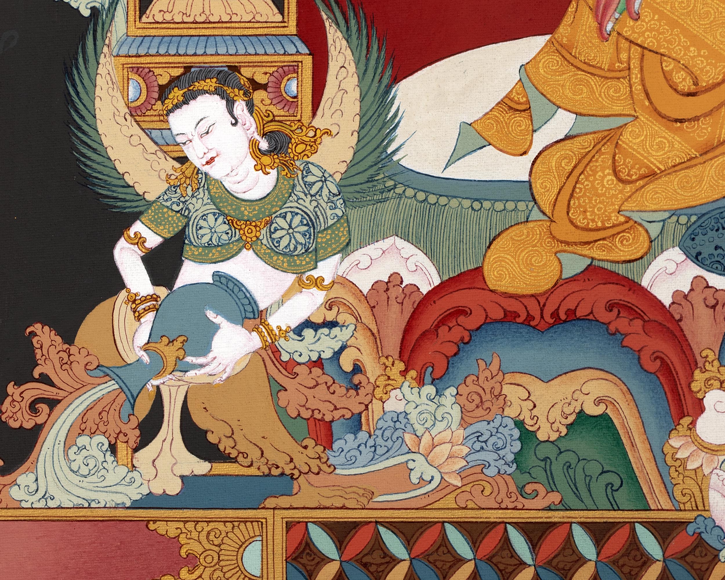 Green Tara Thangka Painting | Enlightened Female Buddha