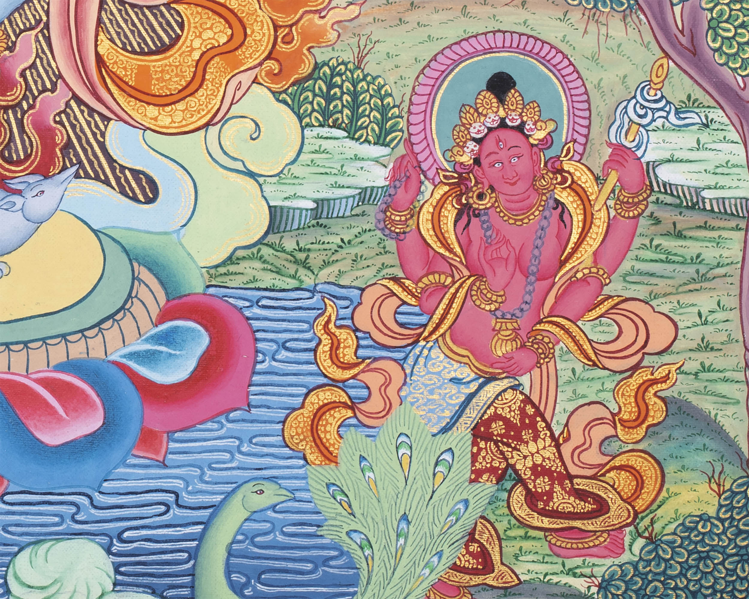 Handpainted Ganesh Thangka | Tibetan Religious Art