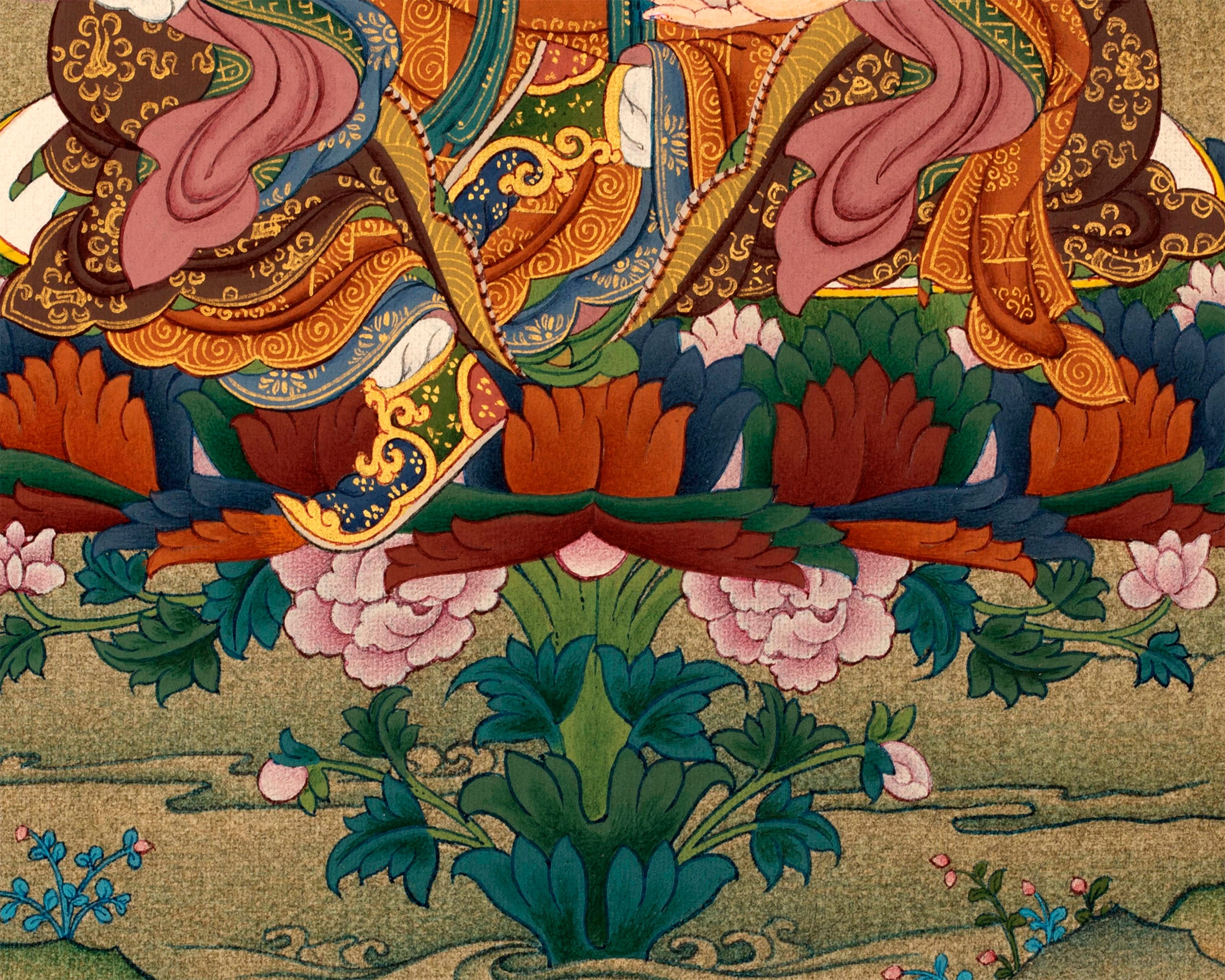 Guru Rinpoche | Hand Painted Tibetan Padmasambhava Thangka