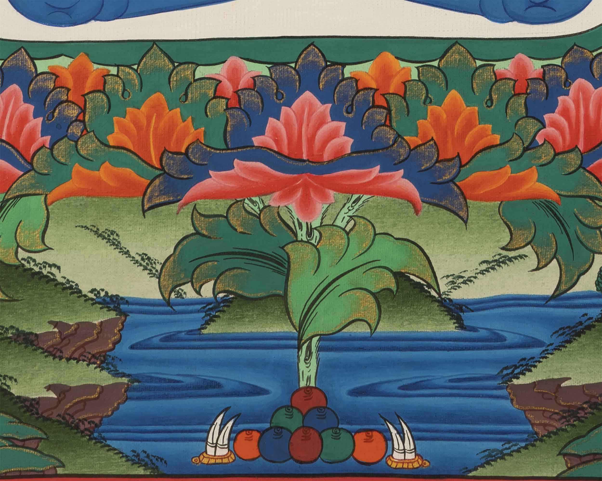 Samantabhadra Buddha Thangka | Wall Hanging Art