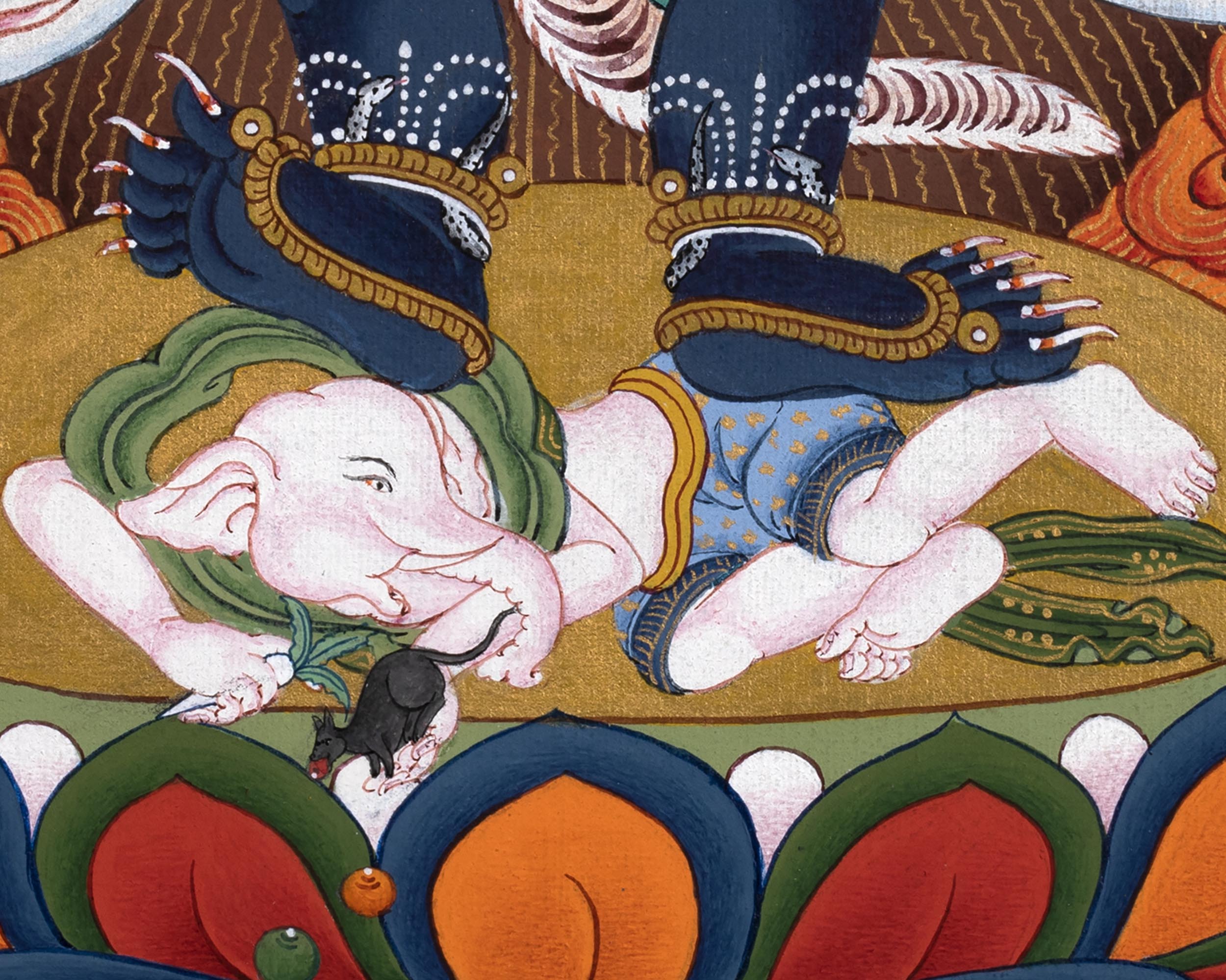 Mahakala Thangka | Six Armed Shangpa Kagyu Painting