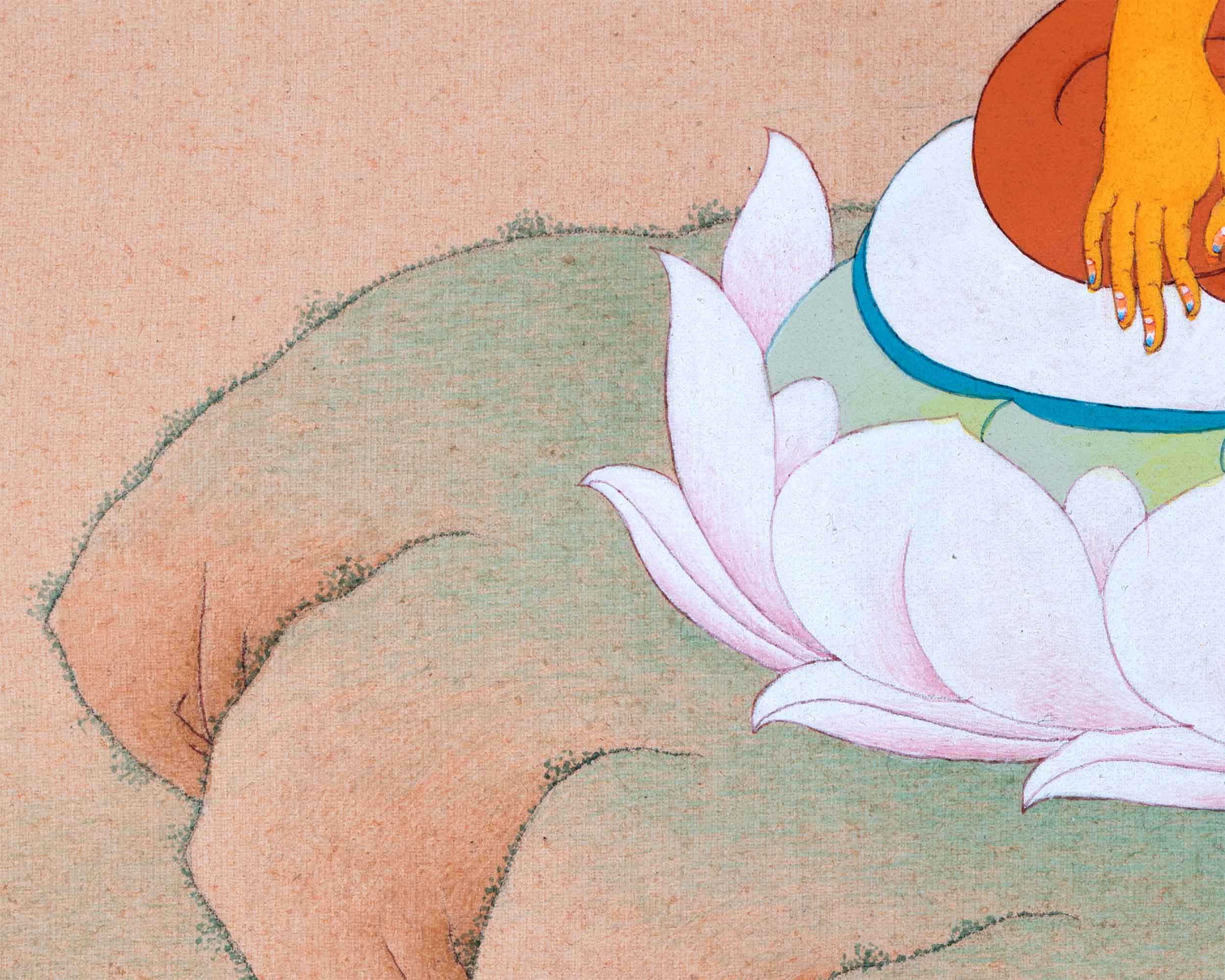 Shakyamuni Buddha Wall Art For Living Room Decoration | Traditional Himalayan Art For Wall Hanging