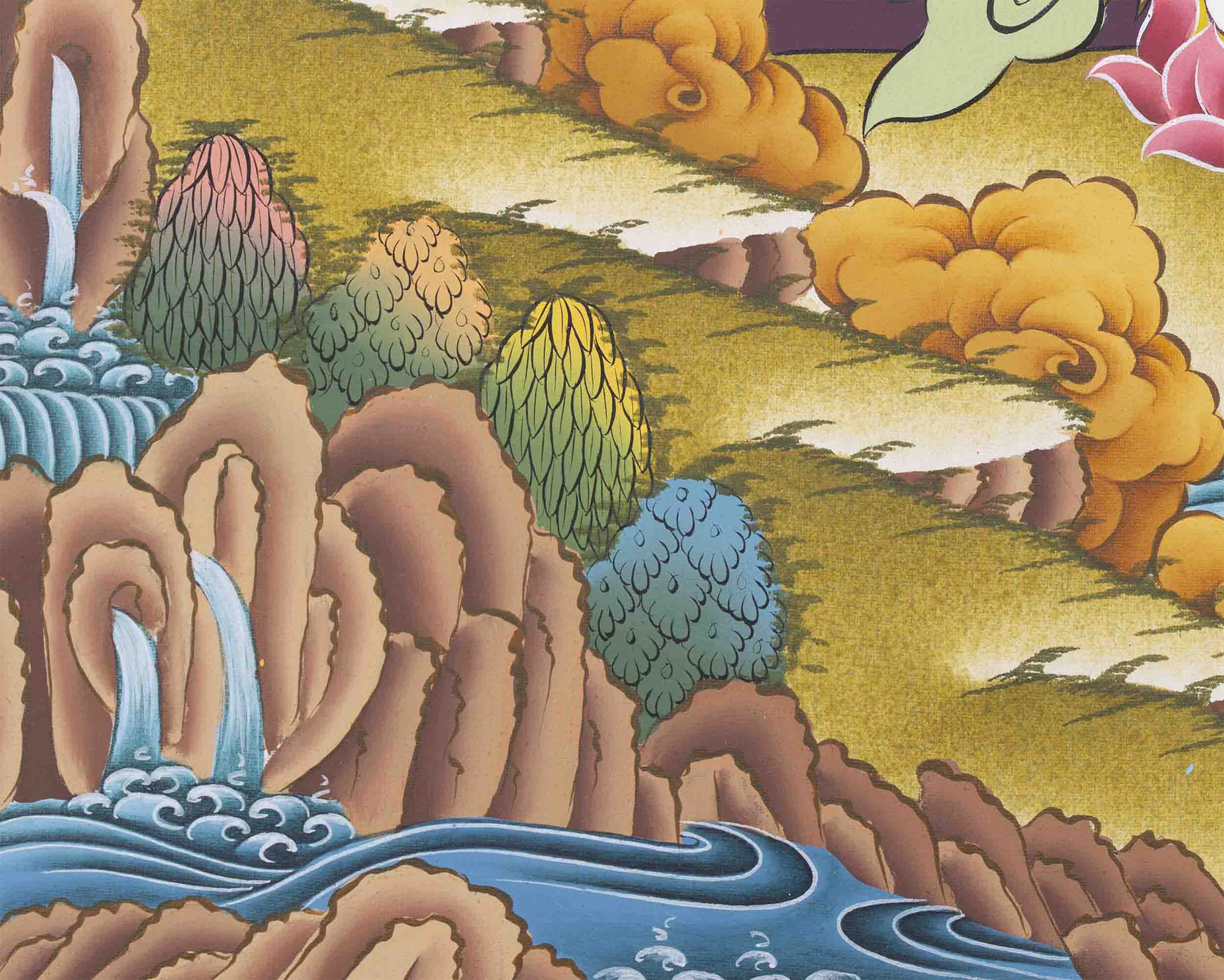 Maitreya Buddha Thangka | Religious Buddhist Art | Wall Decors