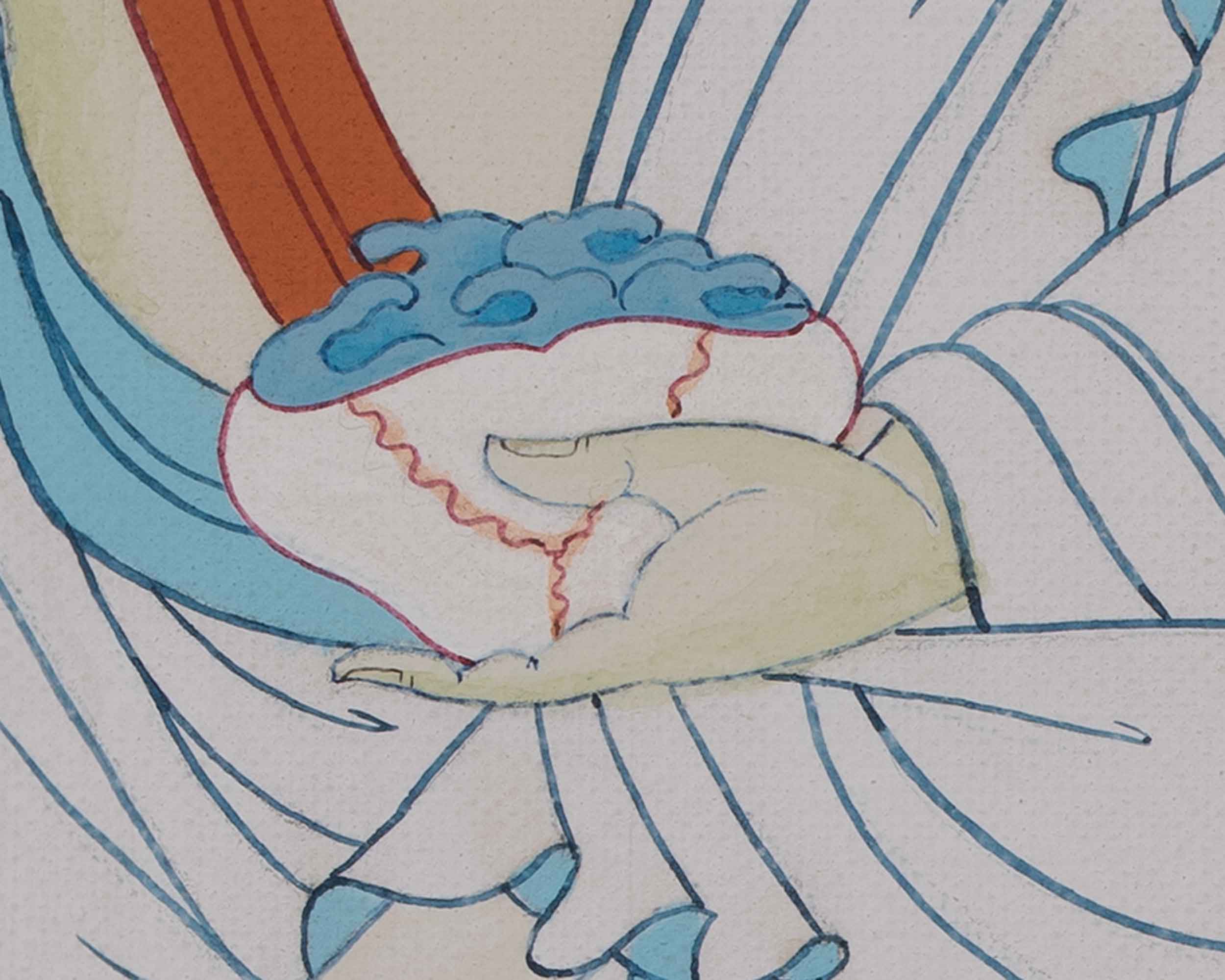 Jetsun Milarepa Hand-Painted Thangka Art | Tibetan Buddhist Master Art For Daily Practice