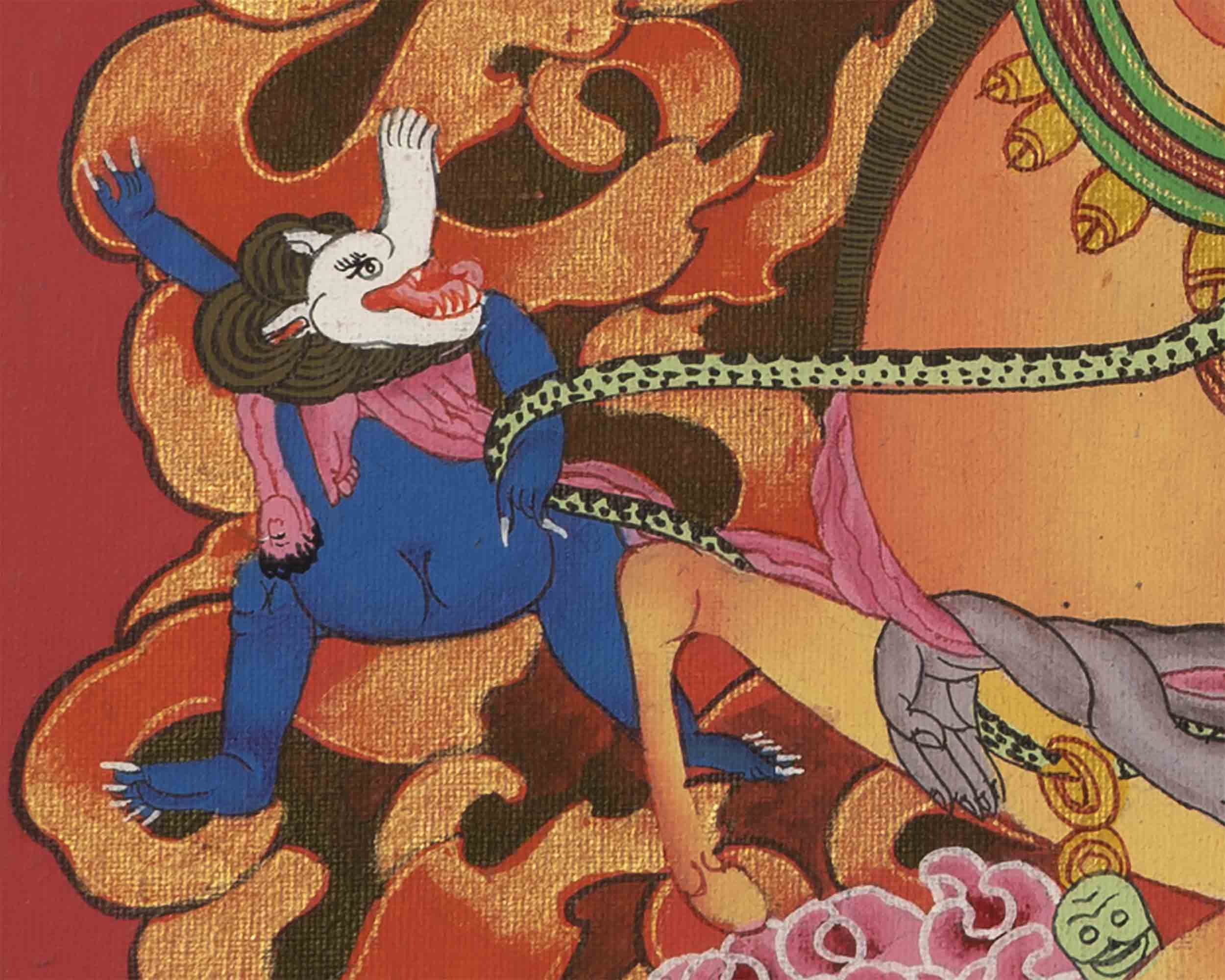 Palden Lhamo Thangka | Religious Buddhist Altar Art Decor