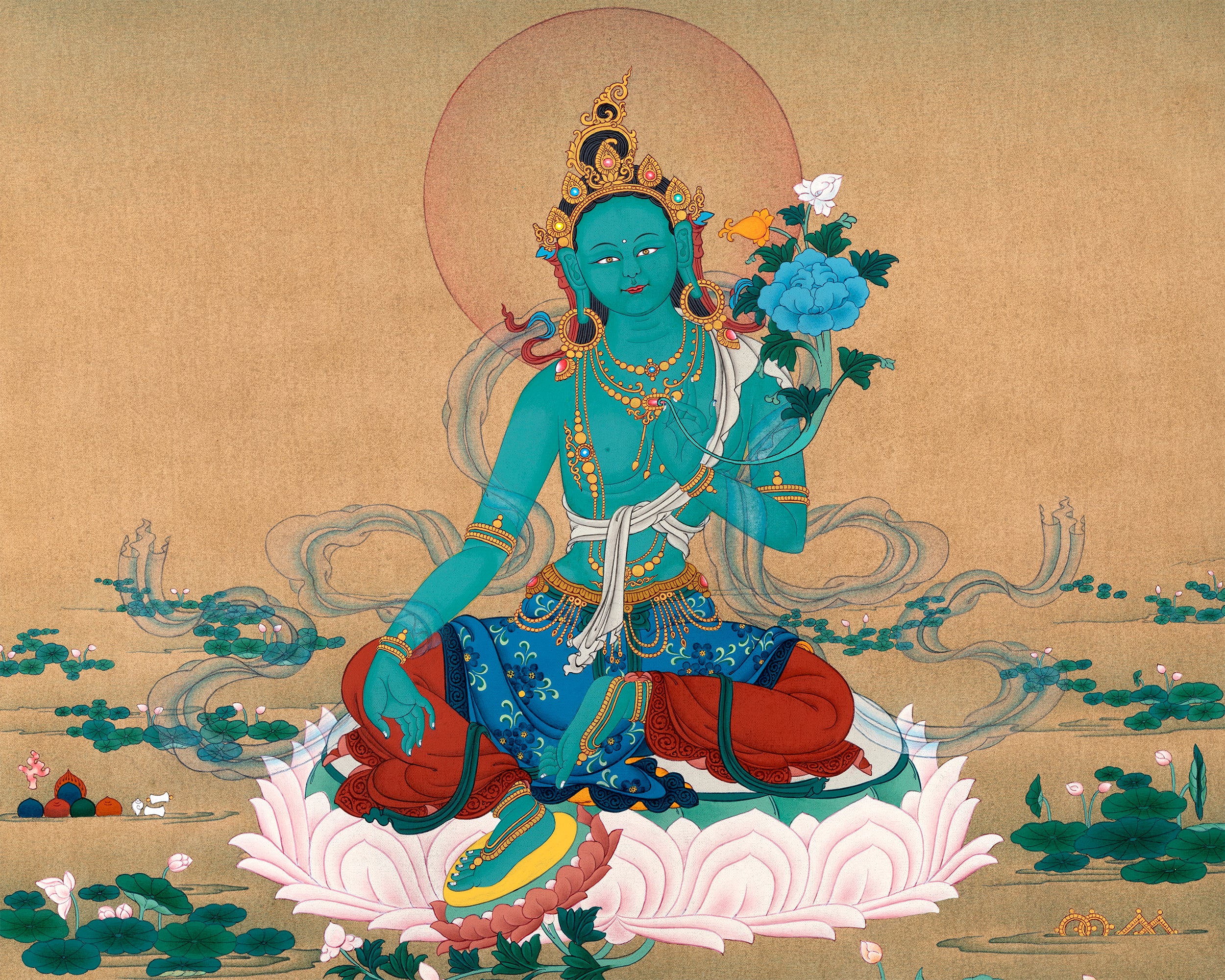 green tara thangka