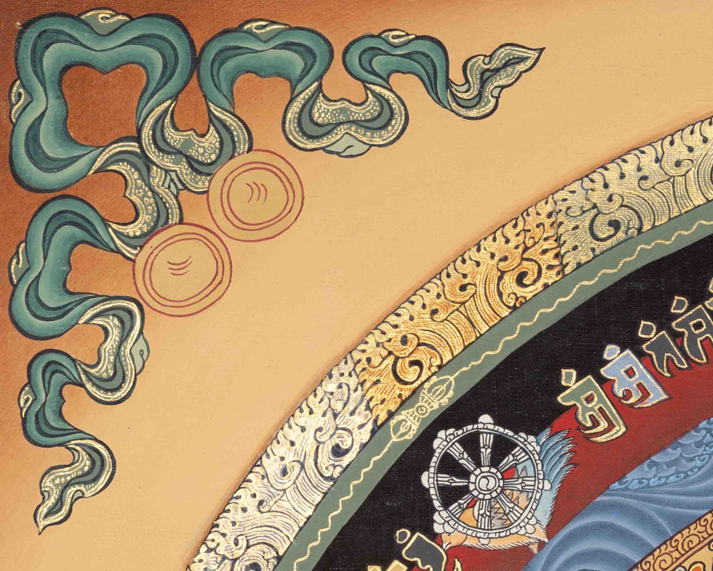 Buddhist Kalachakra Mandala | Tibetan Traditional Thangka | Wall Decors