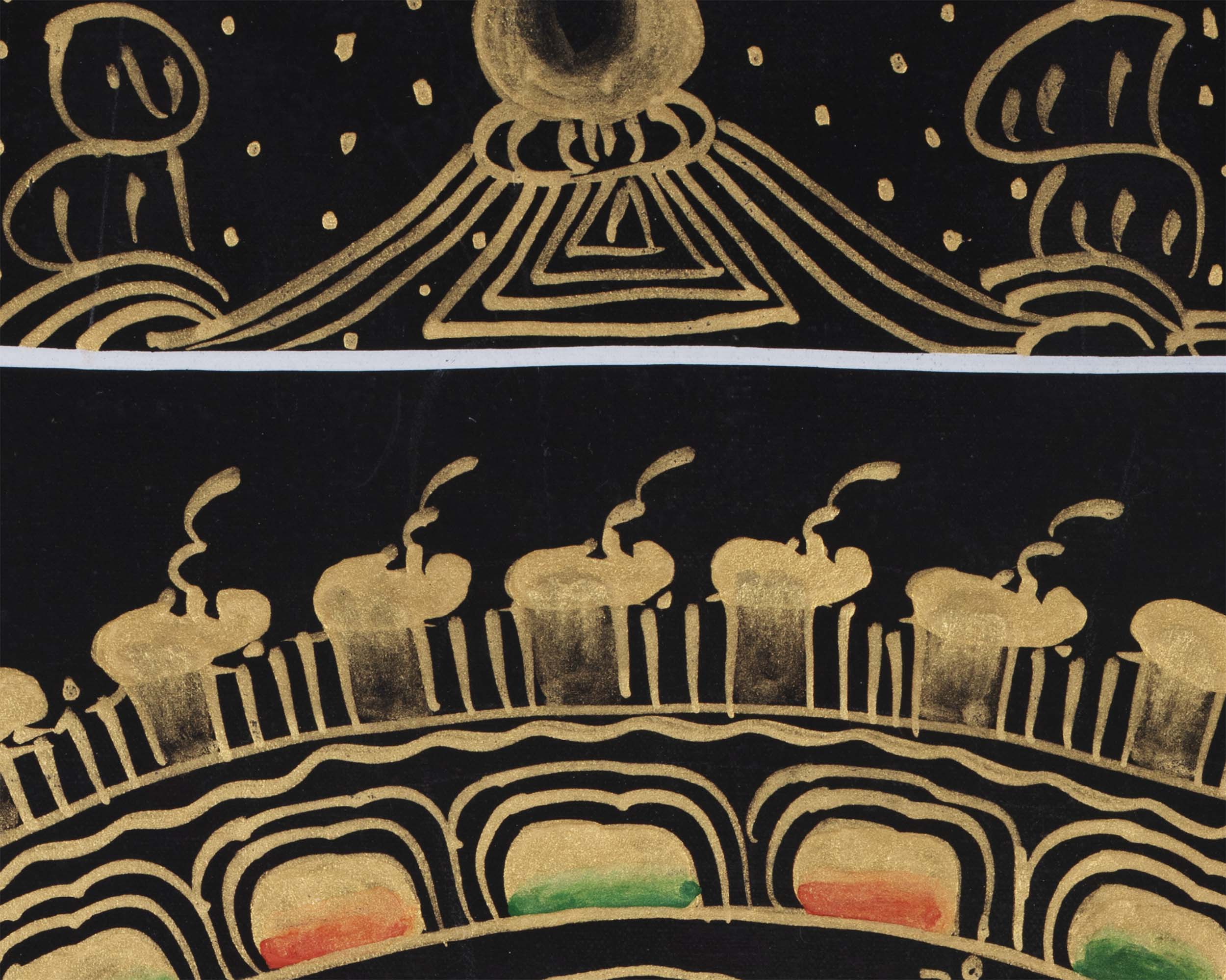 Om Mantra Mandala | Traditional Buddhist Thangka | Wall Hanging Decors