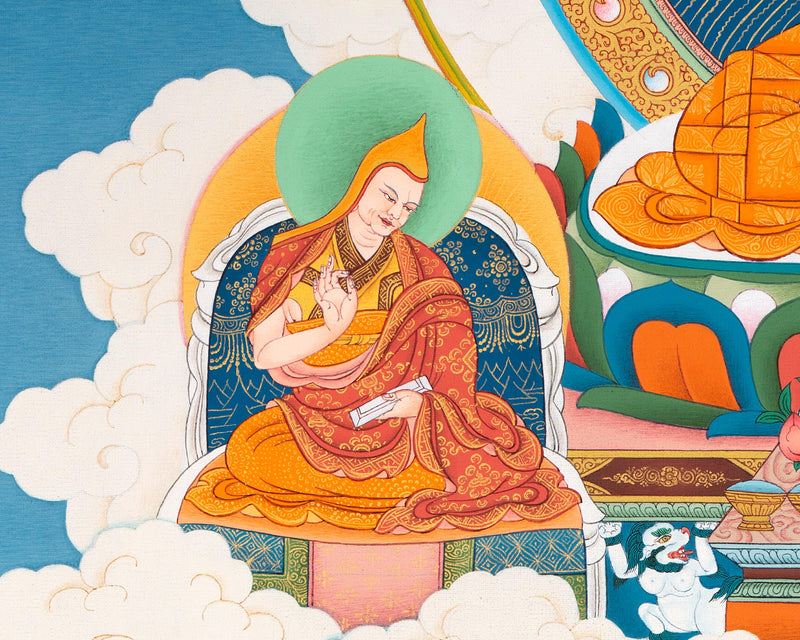 Je Tsongkhapa Thangka | Tibetan Buddhist Master