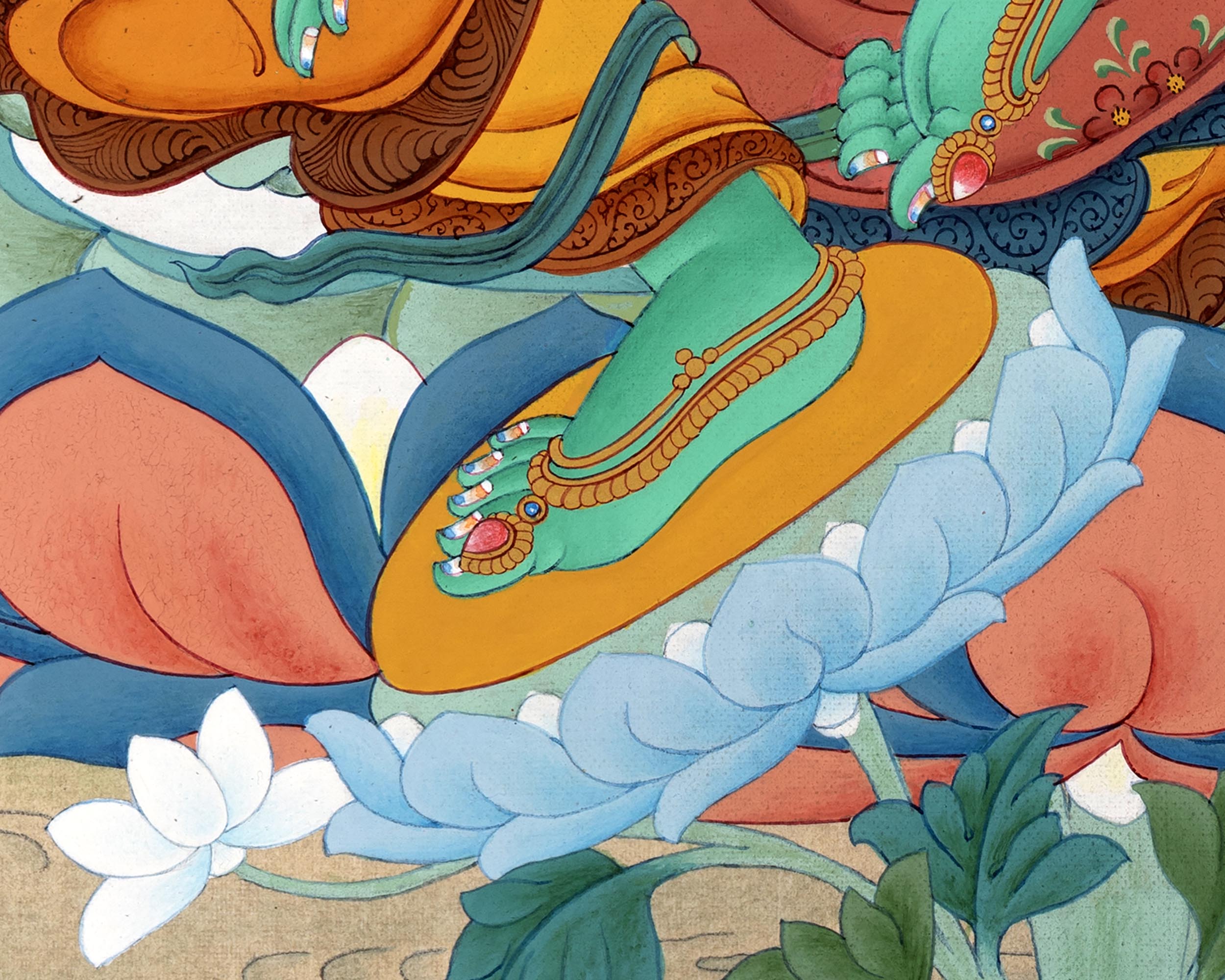 Mother Green Tara | Bodhisattva Deity Thangka