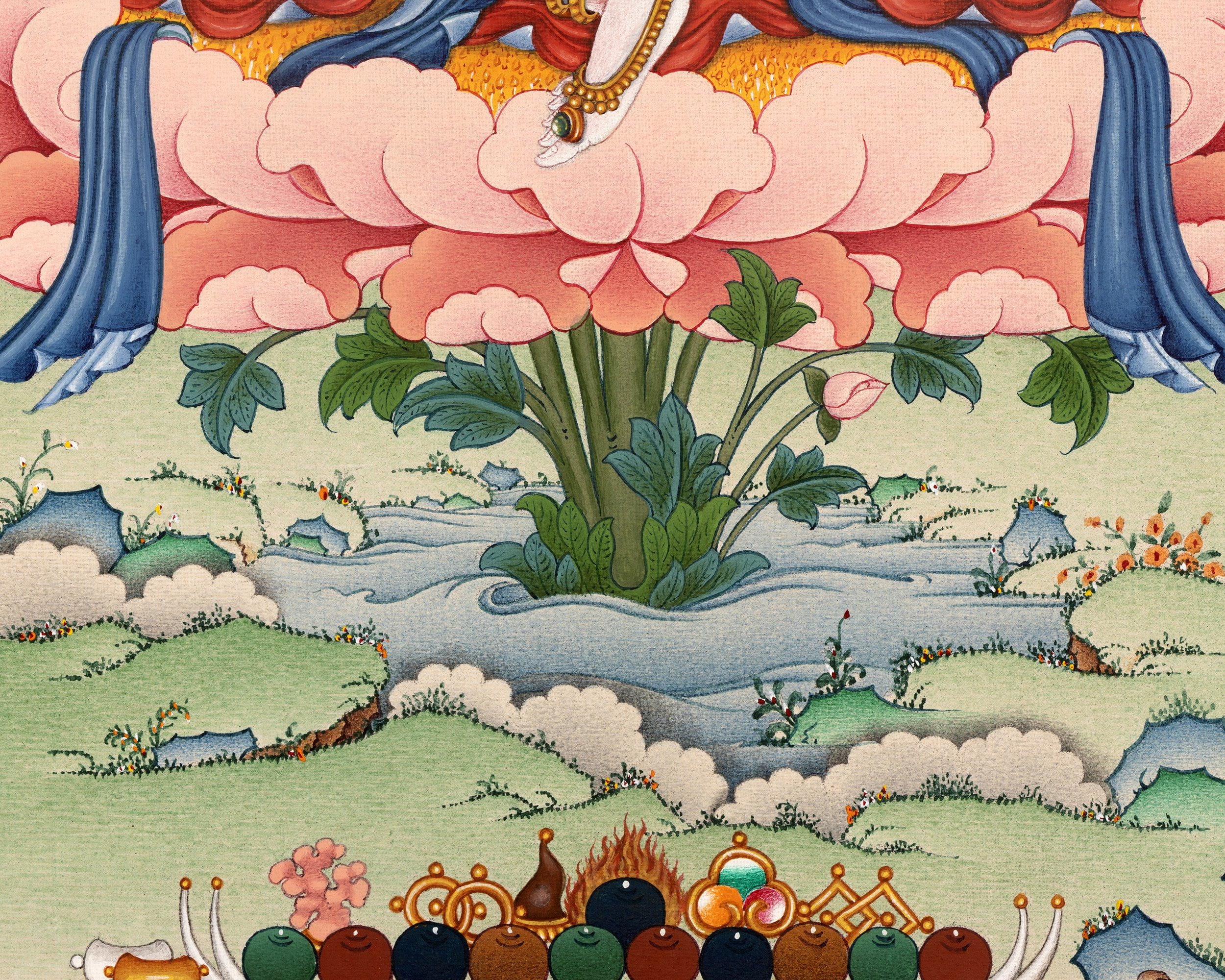 Yeshe Tsogyal Thangka, Padmasambhava Consort, Tibetan Dakini Painting