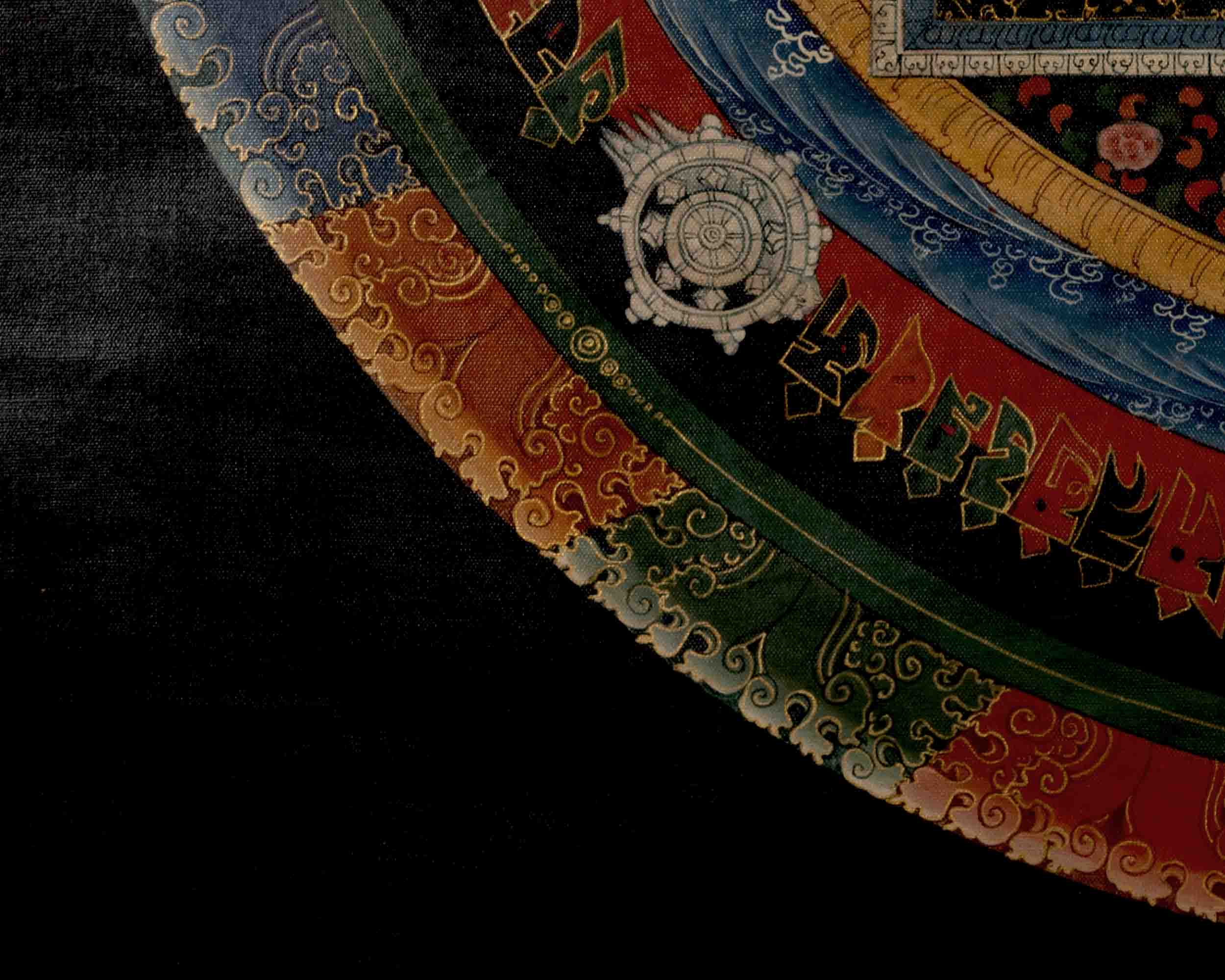 Kalachakra Mandala | Traditional Tibetan Thangka | Religious Wall Decors