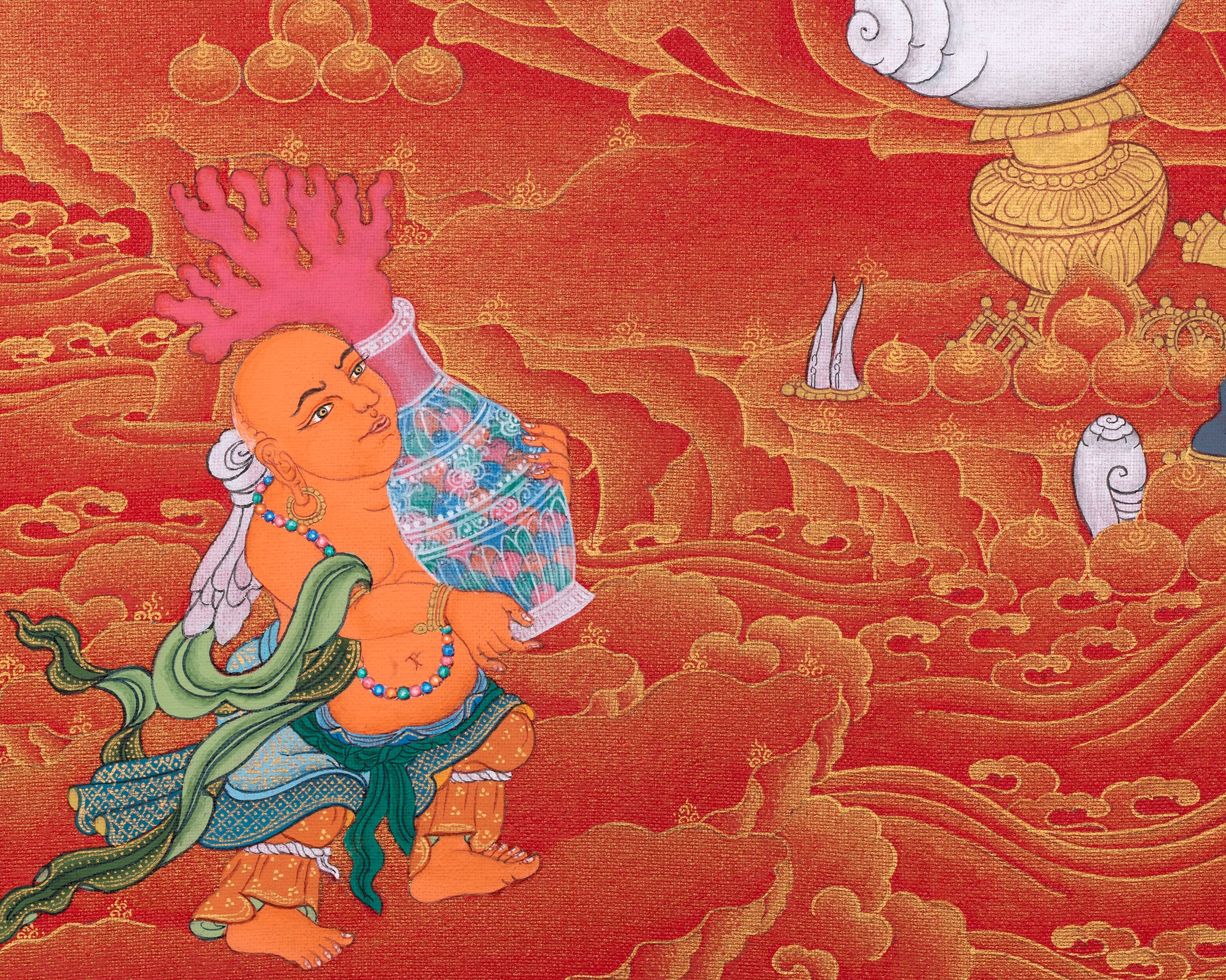 Dzambala Thangka | Buddhist Thangka Painting