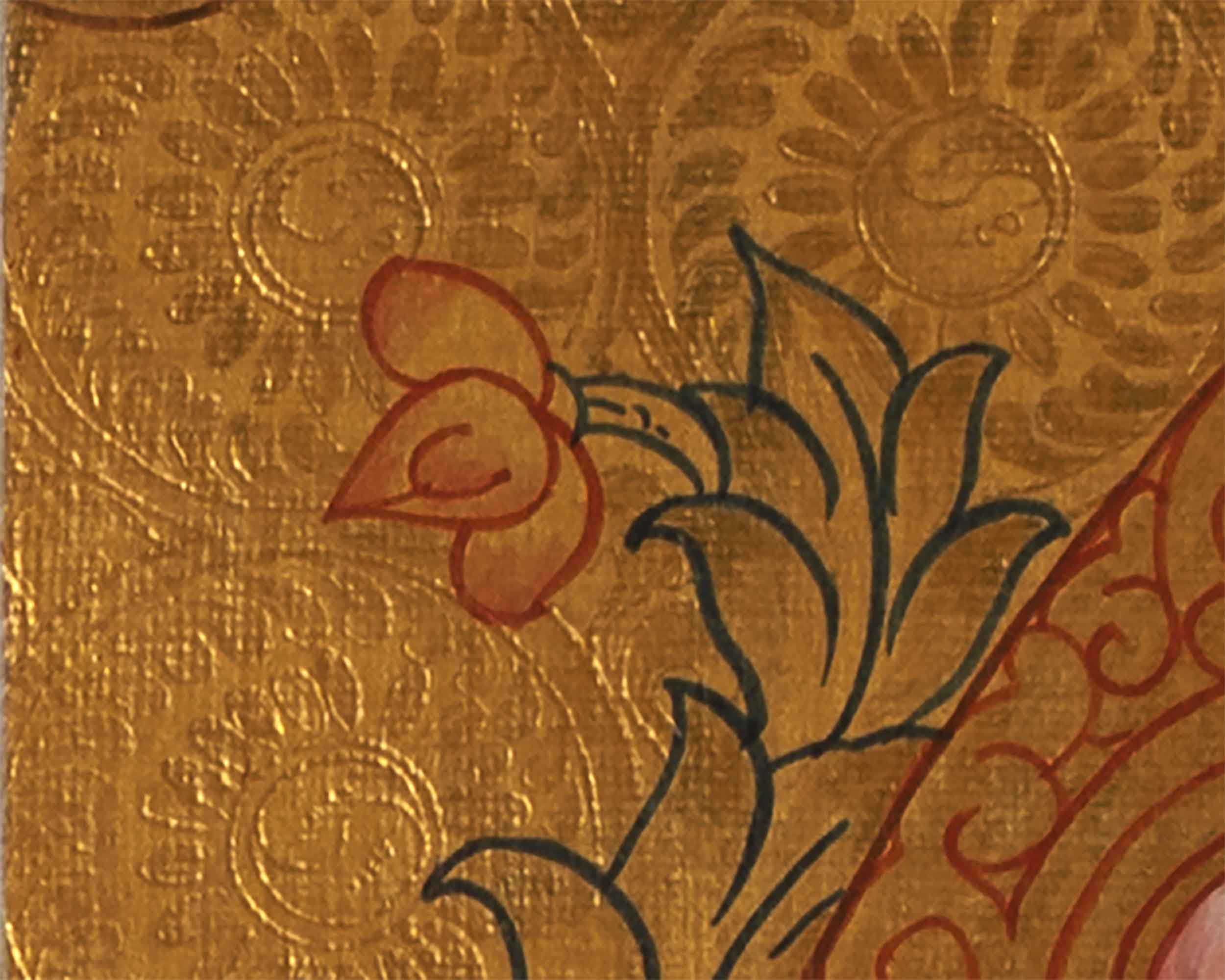 Gold Style Buddha Thangka | Samantabhadra Yab Yum Buddha Art