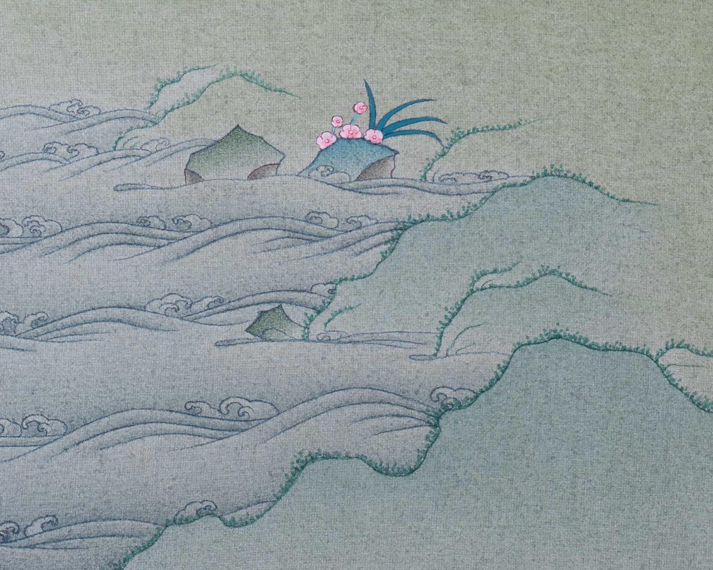 Amitabha Buddha Painting | One Of The Five Cosmic Buddhas | Thangka Art