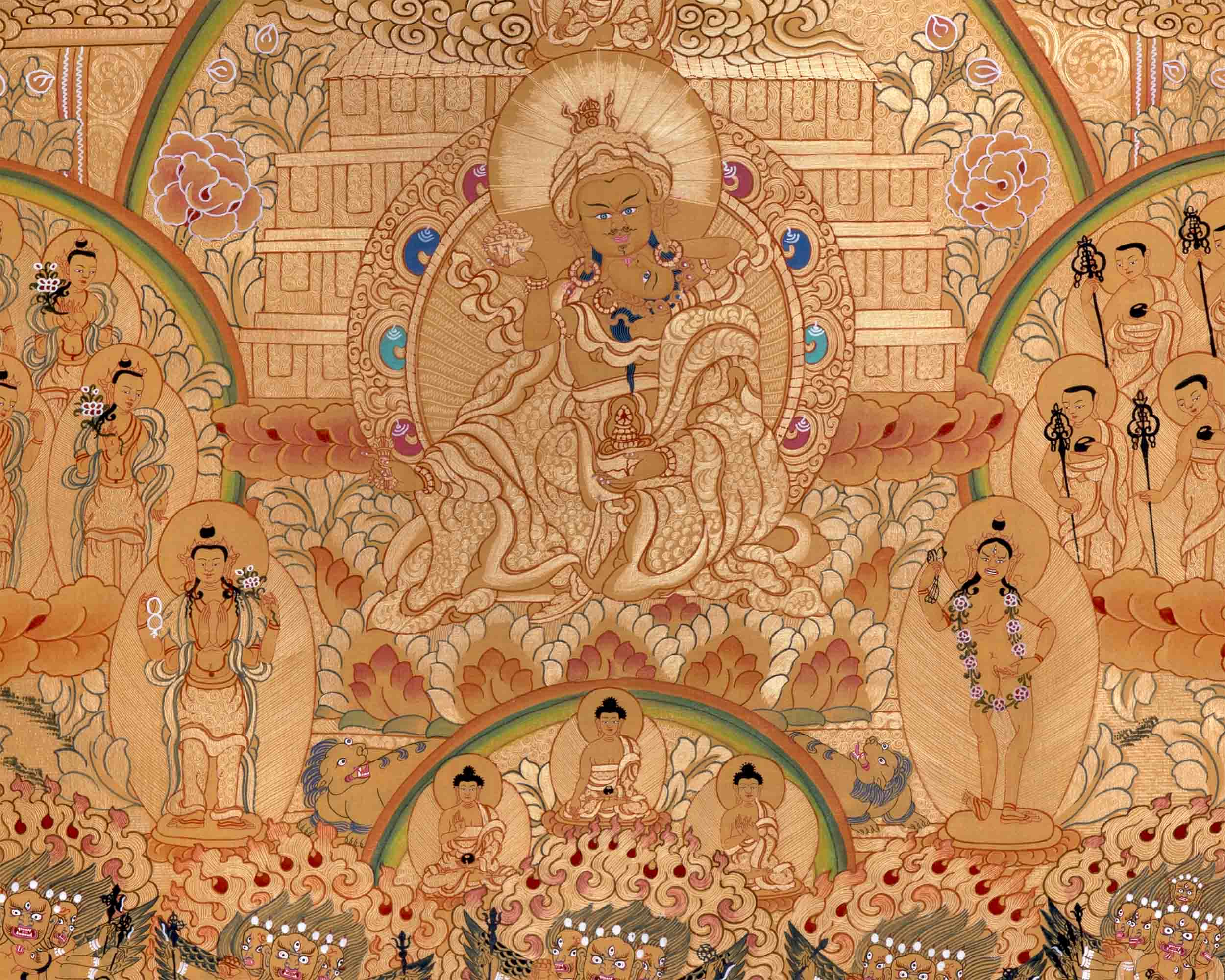 Refuge Tree Thangka Painting | Traditional Thangka art