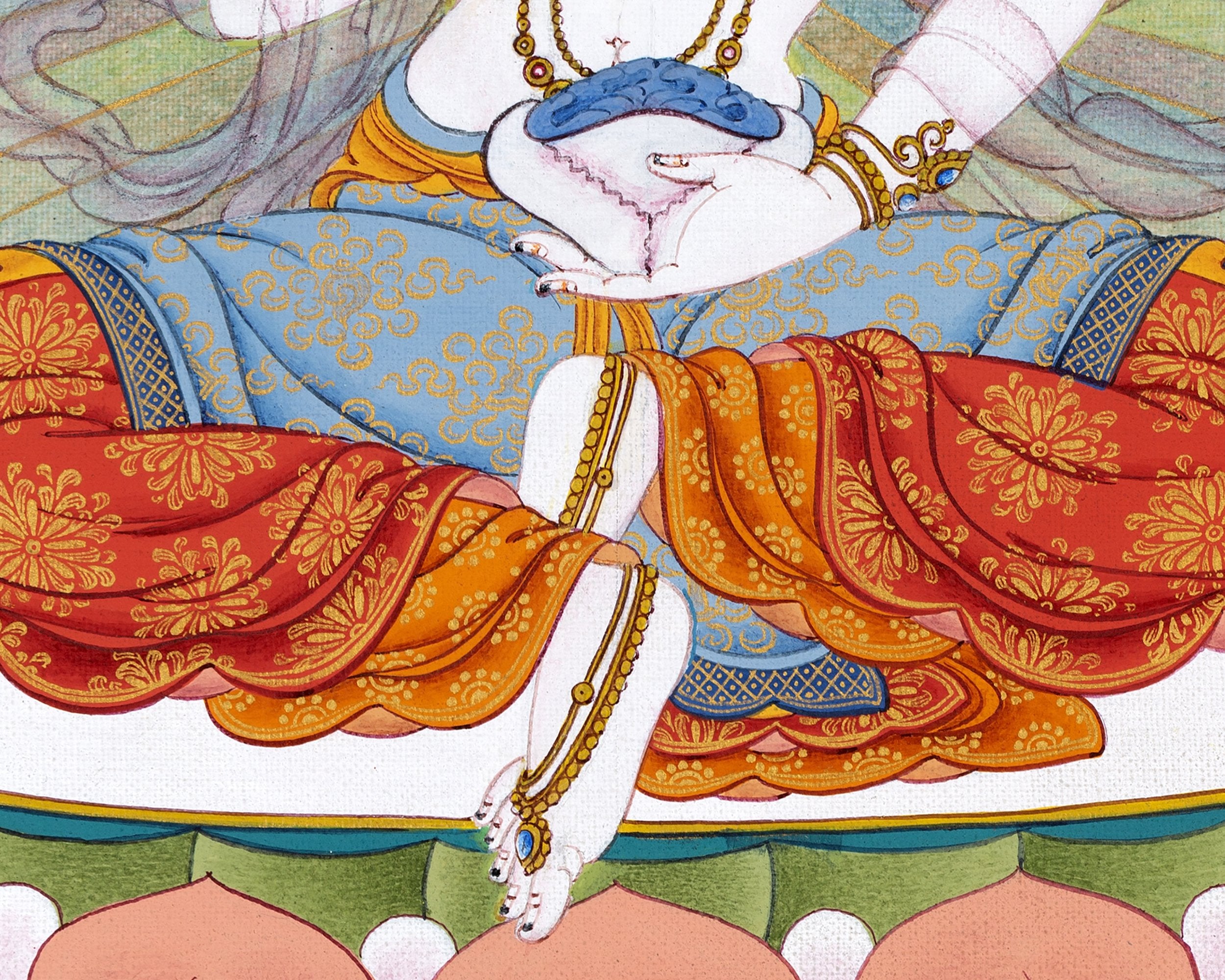 Yeshe Tsogyal | Wisdom Dakini | Handpainted Tibetan Thangka