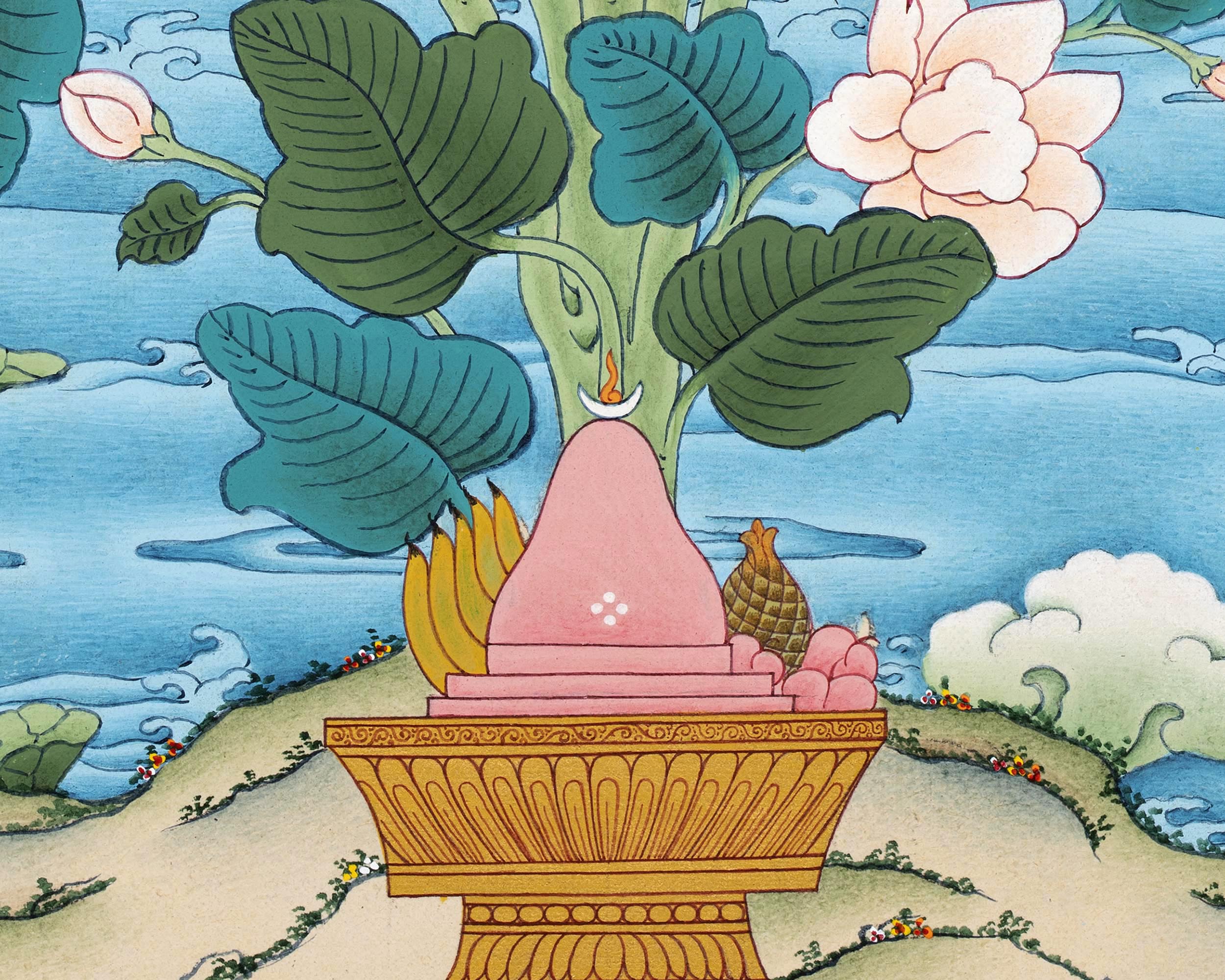 Guru Rinpoche (Padmasambhava) | Guru Rainbow Body | Tibetan Buddhist Thangka