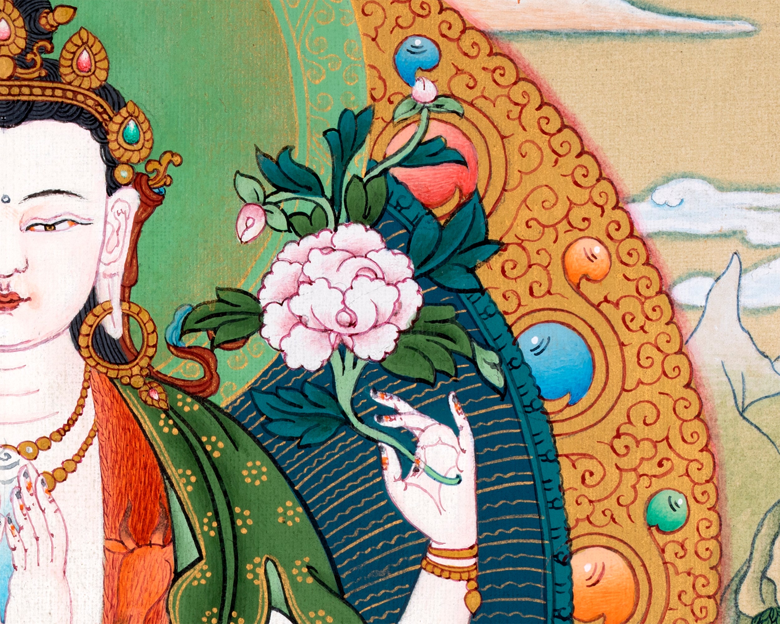 Chenrezig | Bodhisattva Thangka Painting | Buddhist Art