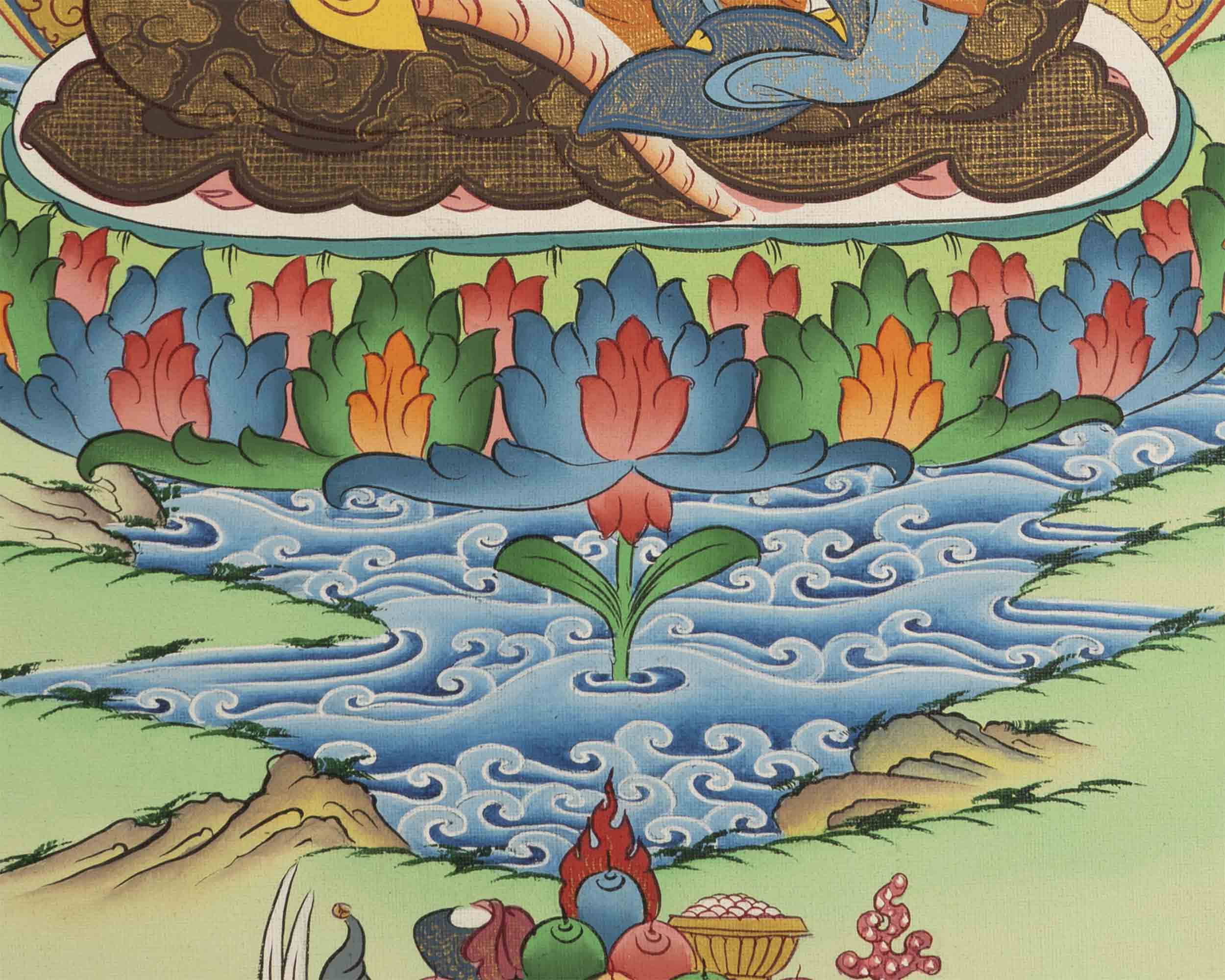 Padmasambhava Guru Rinpoche Thangka | Wall Hanging | Decoration Painting