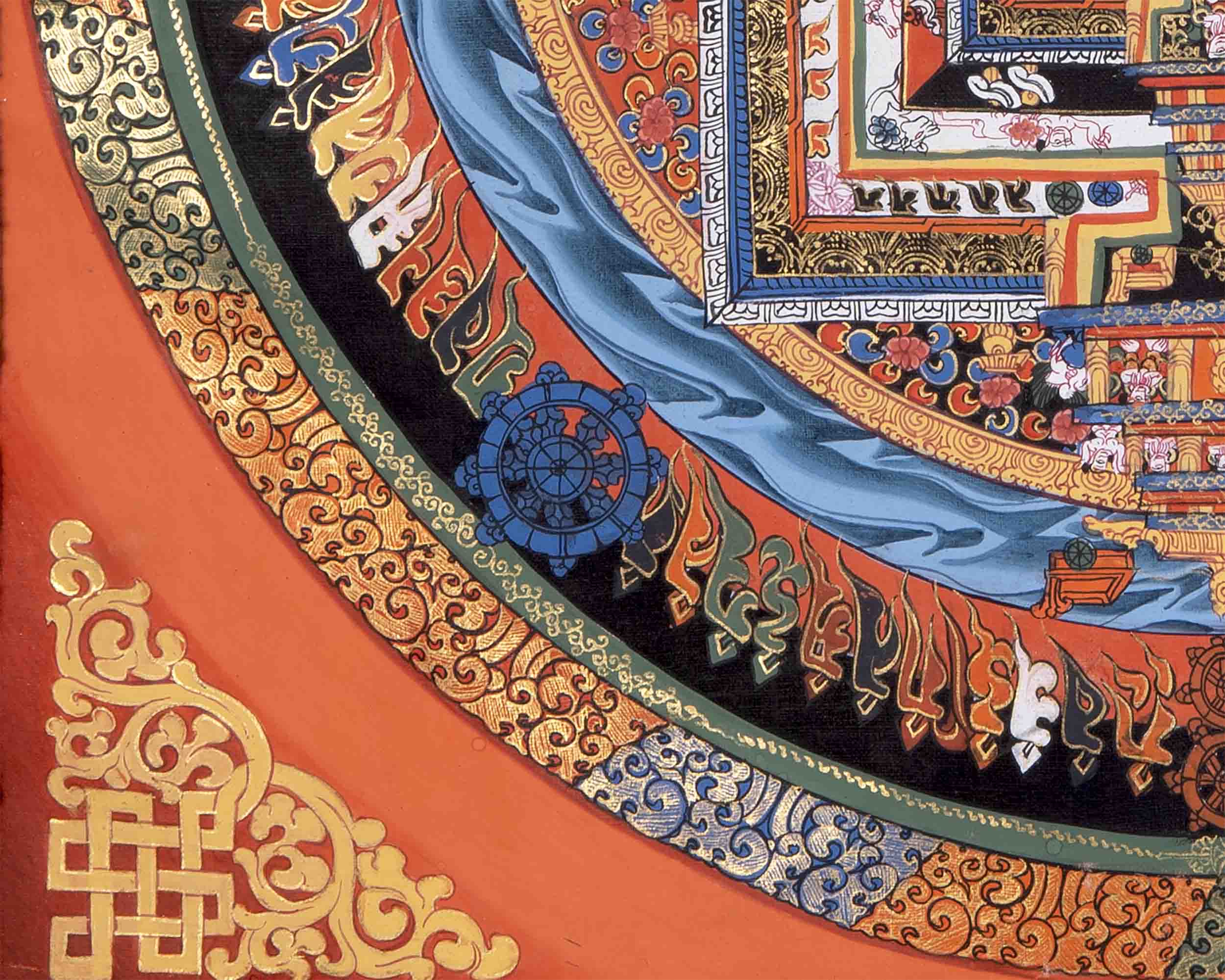 Kalachakra Mandala With Brocade | Wall Decoration (Inactive Product)