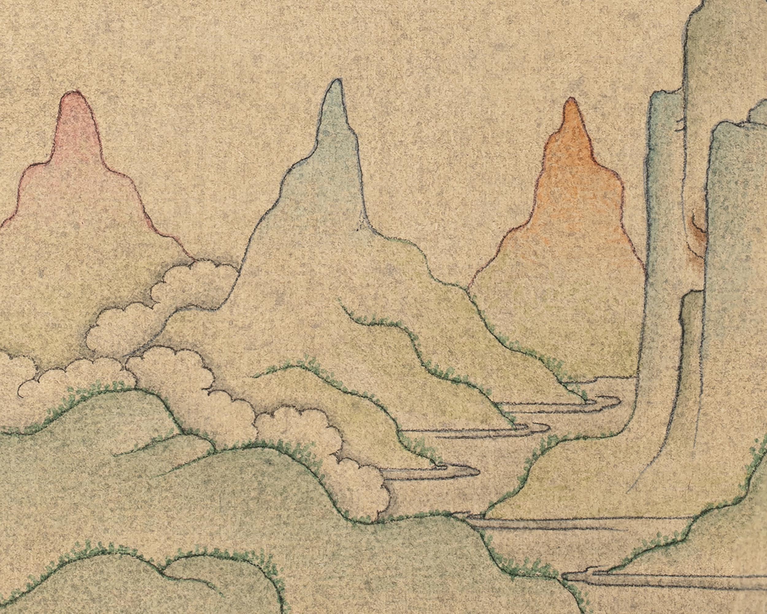 Manjushri With Chenrezig and Vajrapani Thangka | Tibetan Buddhist Thangka Painting