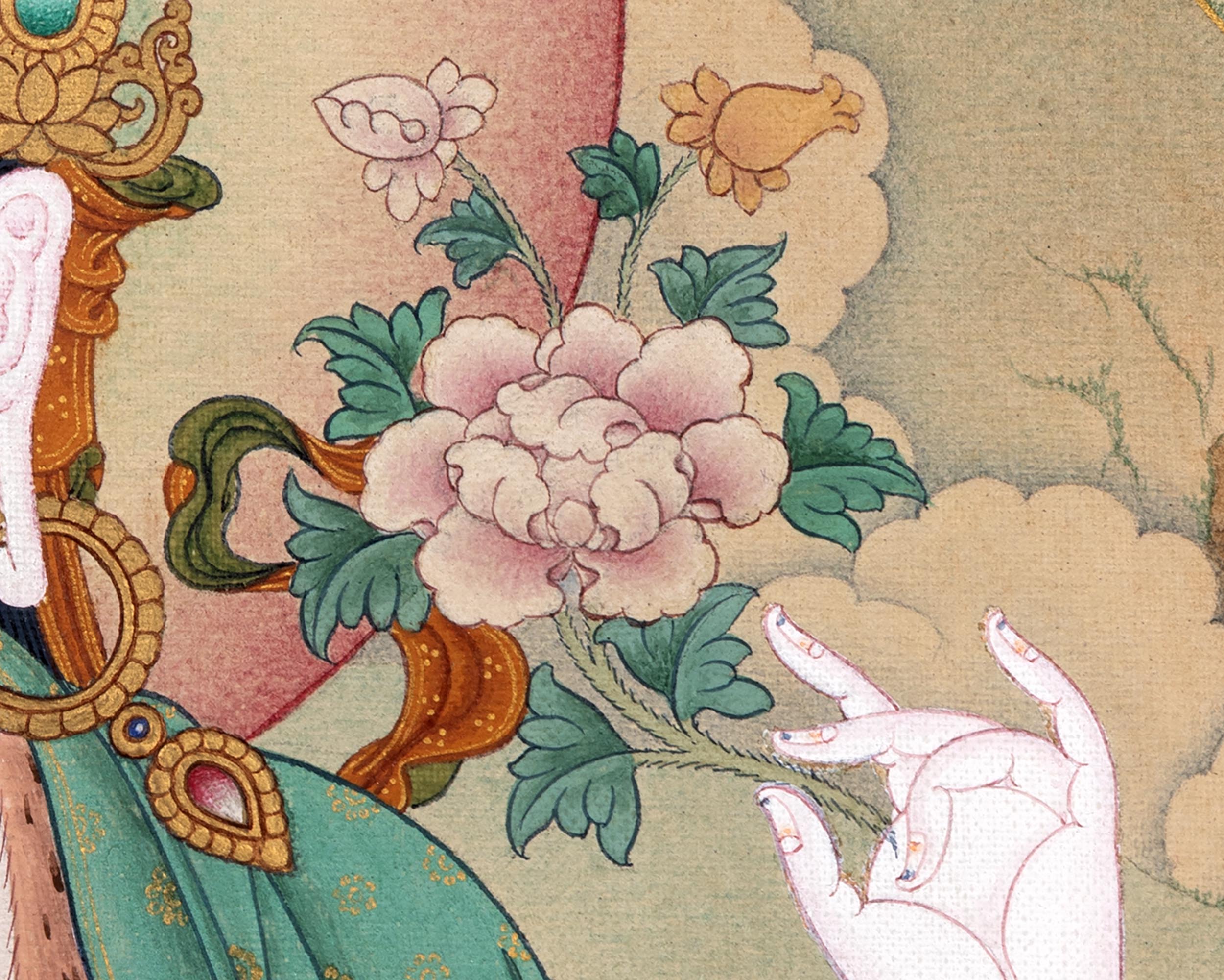 Chenrezig Thangka | Avalokiteshvara | Tibetan Karma Gadri Art