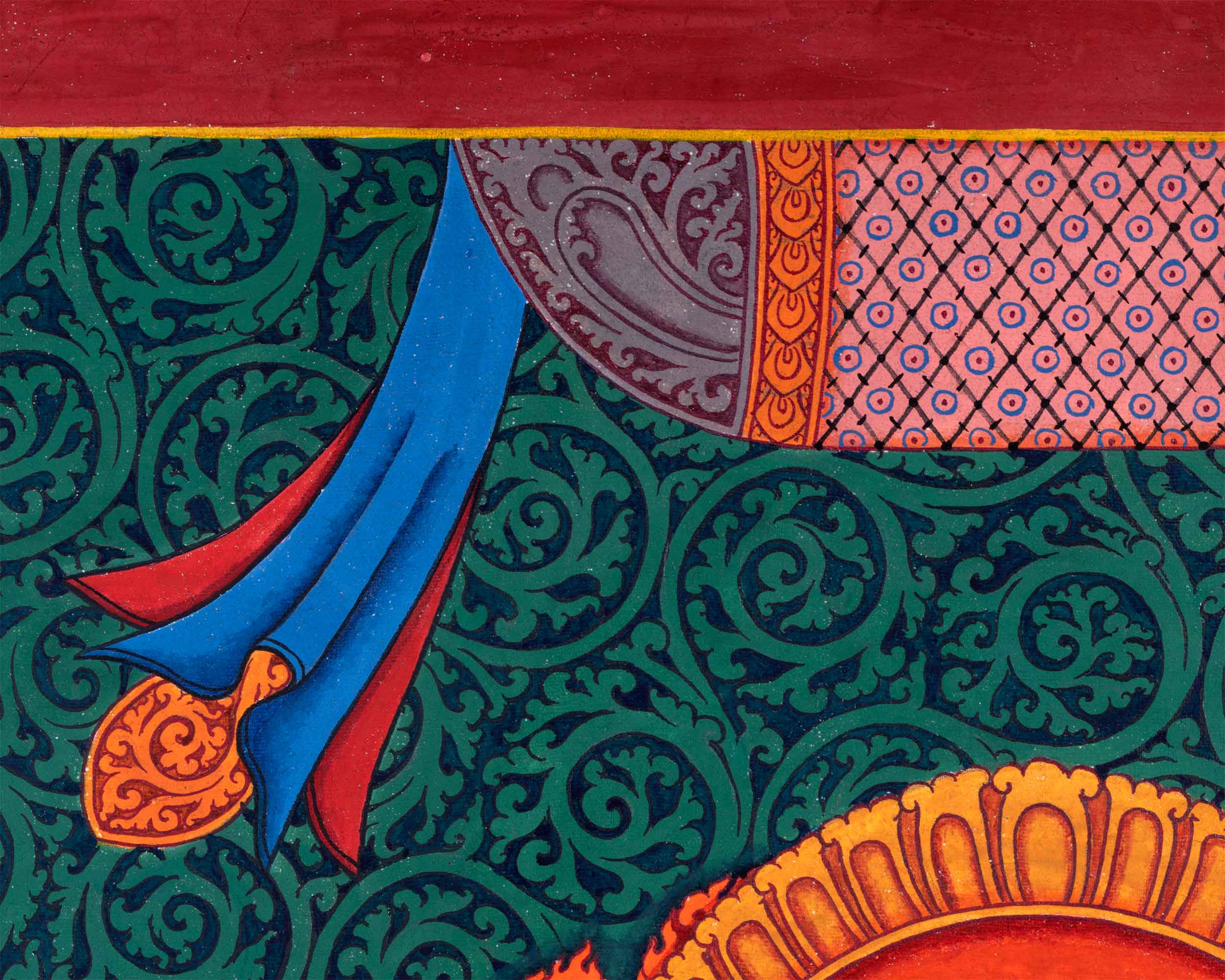 Traditional Style Nepali Art Print Of Kurukulla Goddess | Newari Pauba Print For Dakini