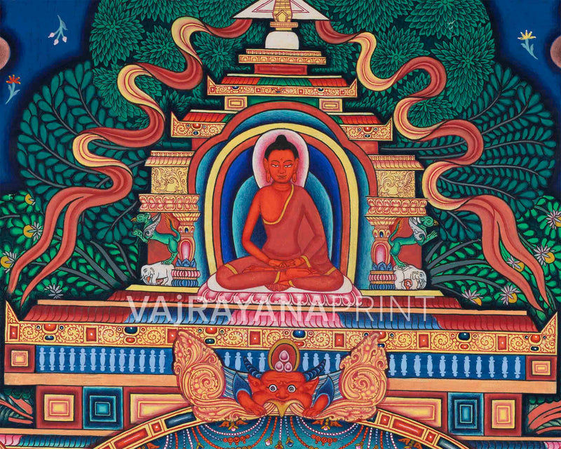 High-Quality Print Of Buddha Vairocana | Transcendent Buddha Of Vajrayana Buddhism