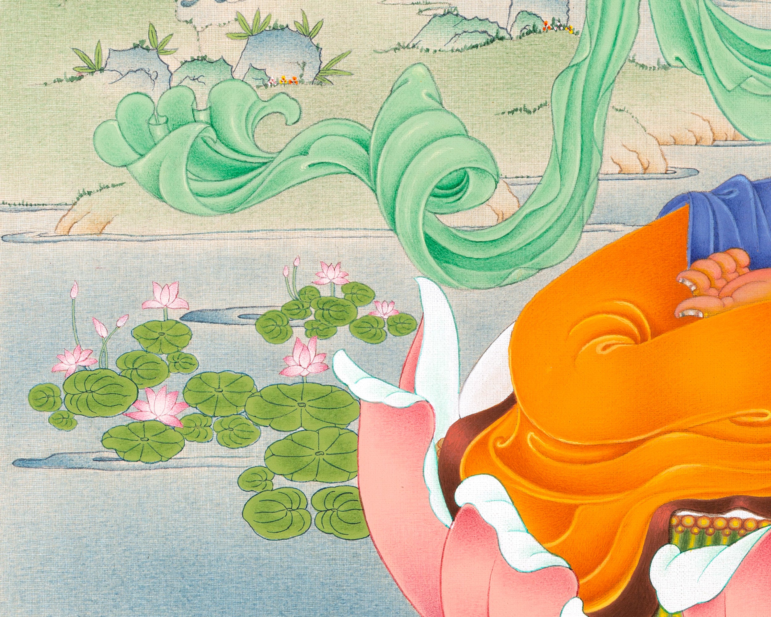 Manjushri Thangka | Hand Painted Buddhist Art