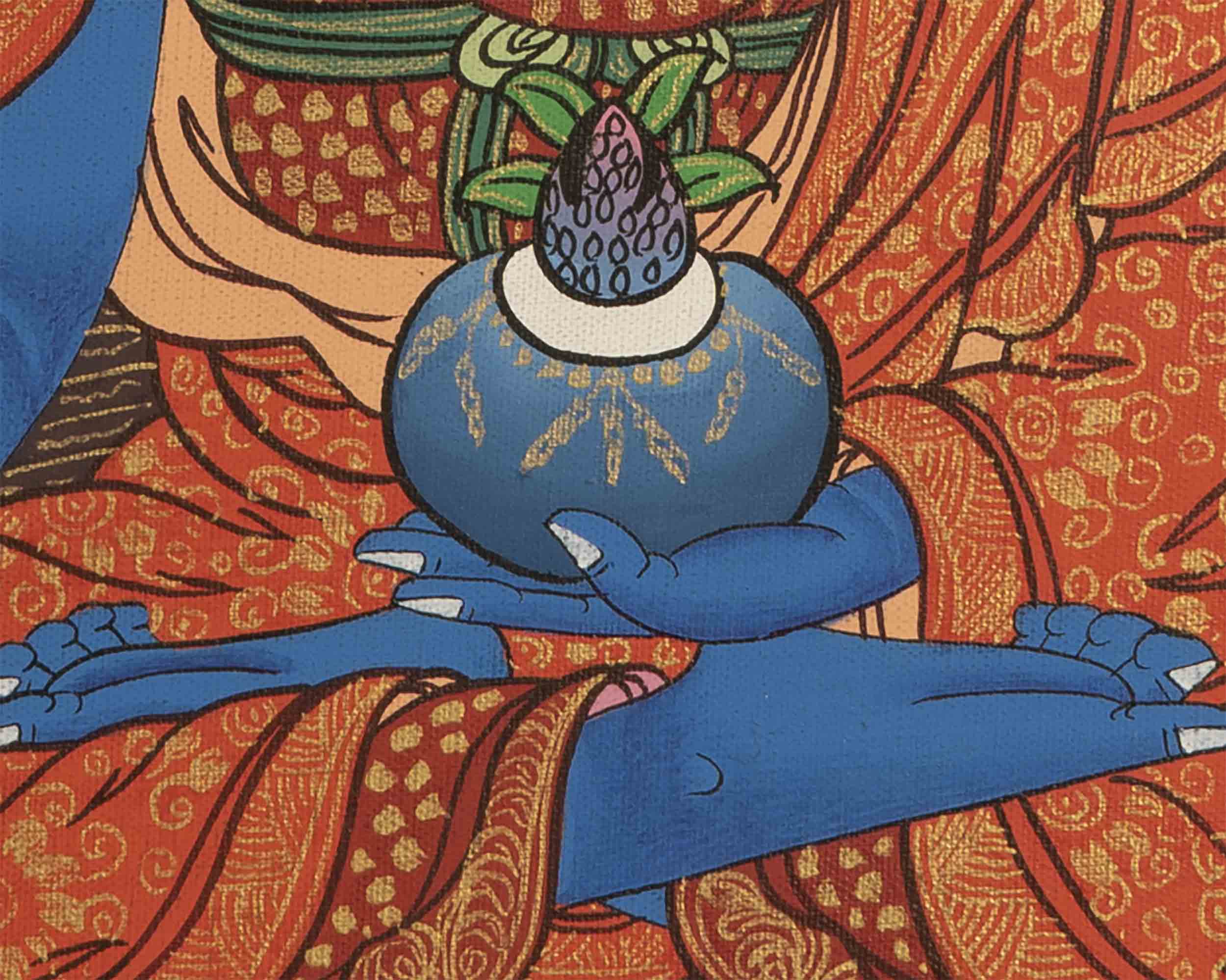 Medicine Buddha Thangka | Buddhist Ritual Wall Hanging Thangka