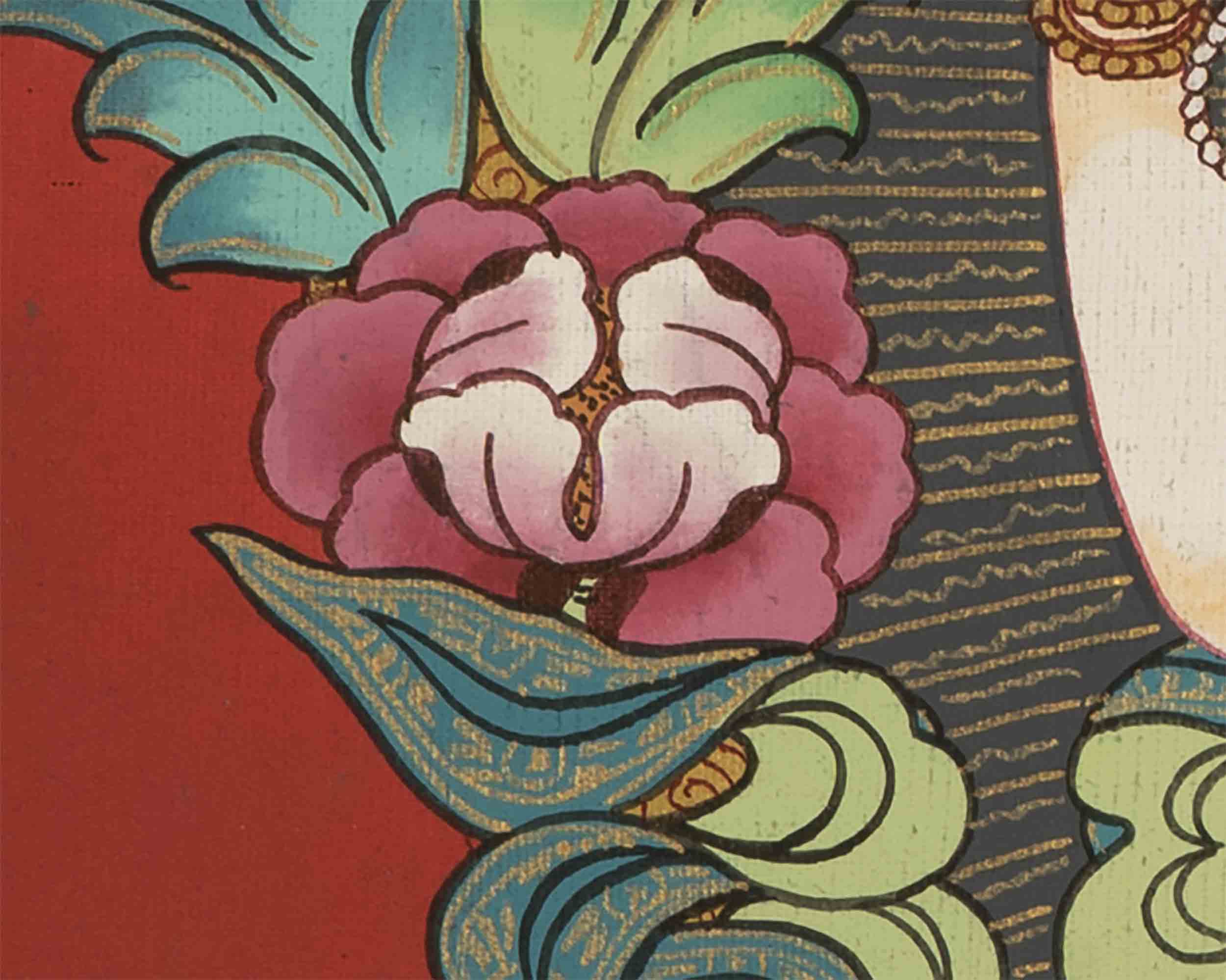 Avalokiteshvara Chengrezig Thangka | Vajrayana Buddhism Painting