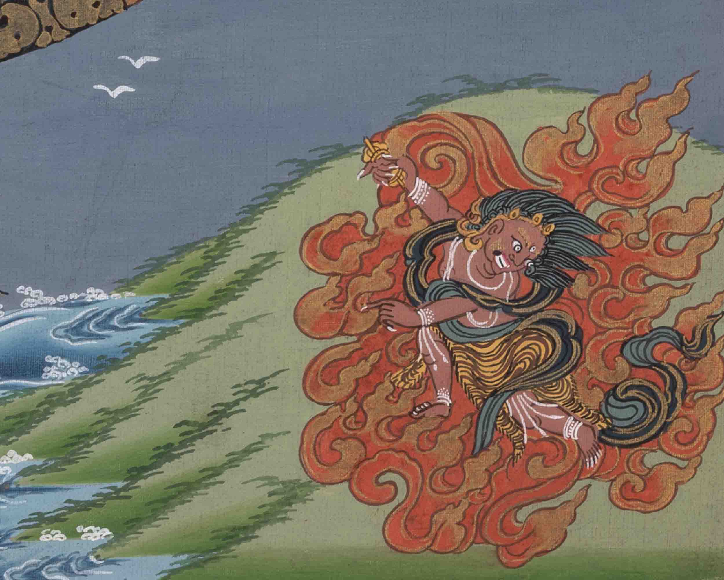 Kalachakra Mandala Thangka | Religious Buddhist Paint | Wall Decors