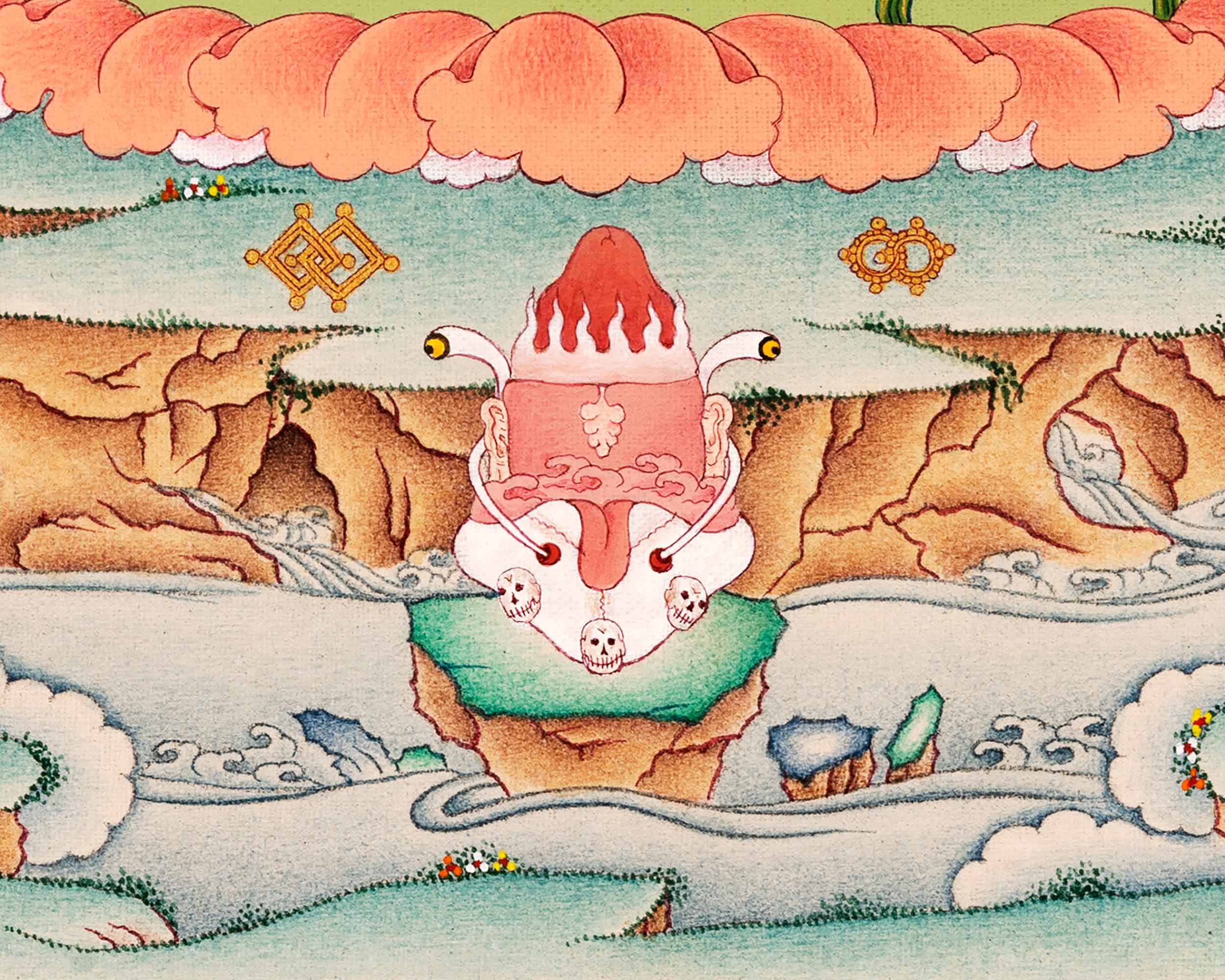 Red Dakini Vajrayogini Thangka Painting | High-Quality Tibetan Art