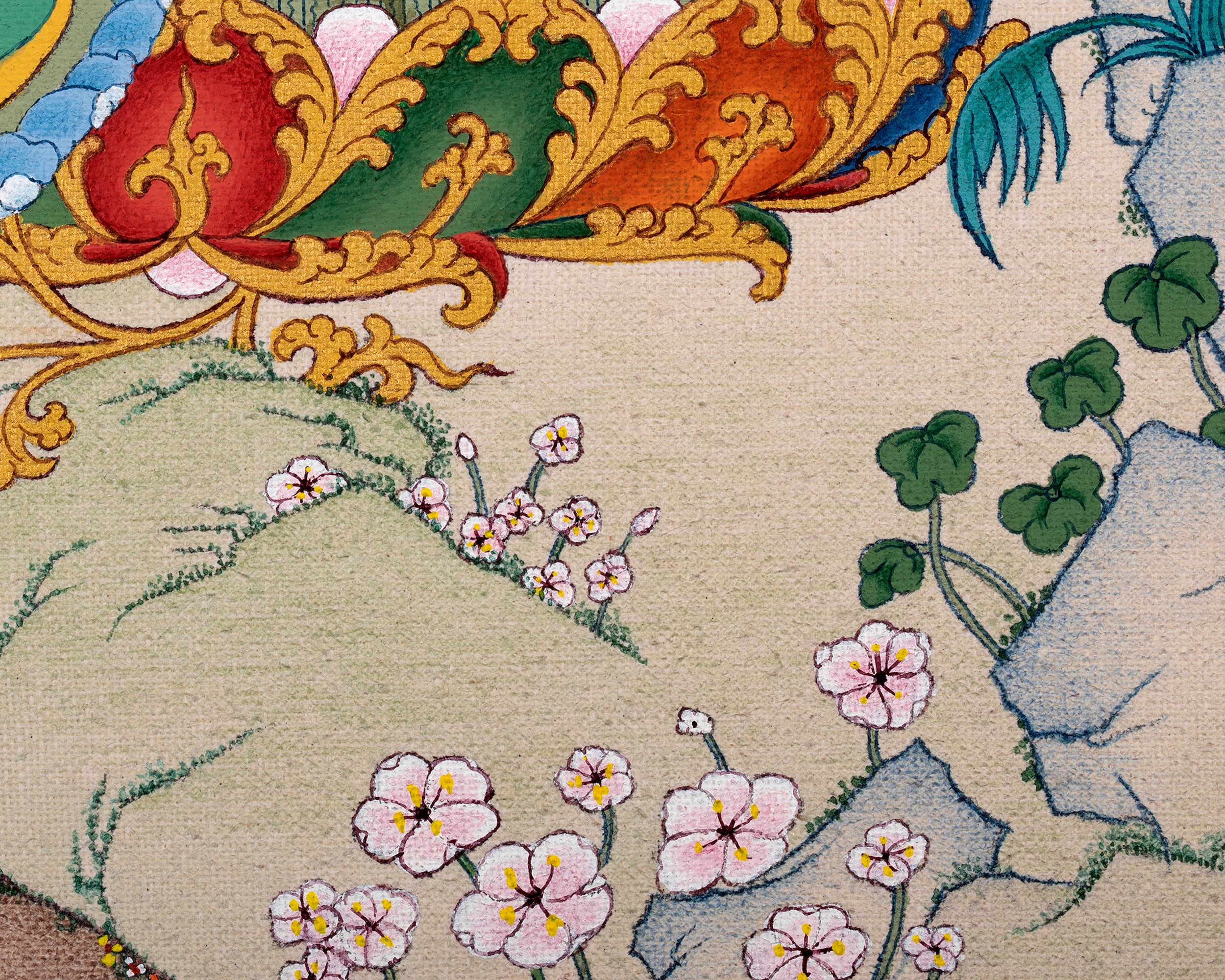 Green Tara Thangka | Hand Painted Tara | Tibetan Painting