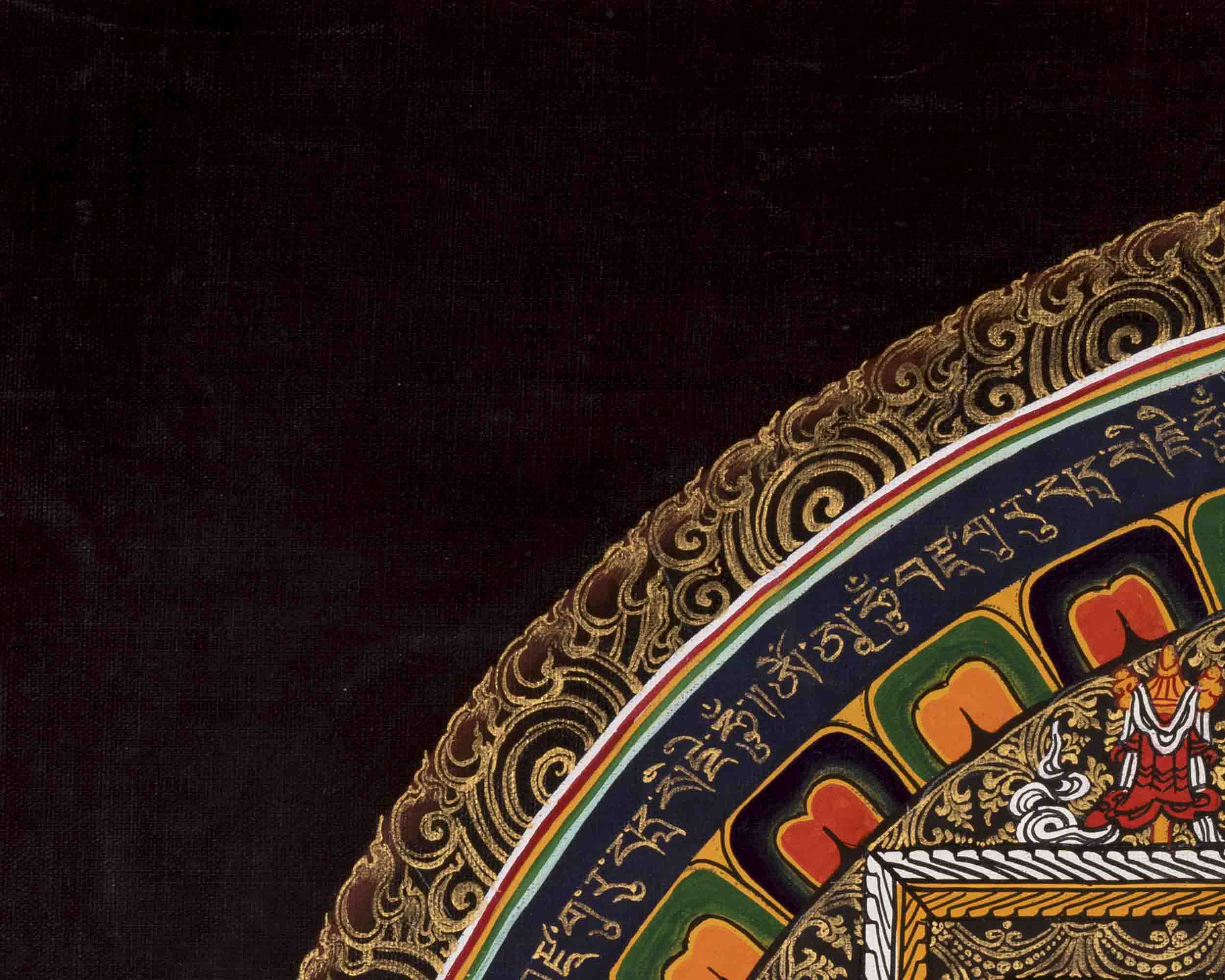 Meditative Mandala Thangka | Traditional Tibetan Art | Wall Decors