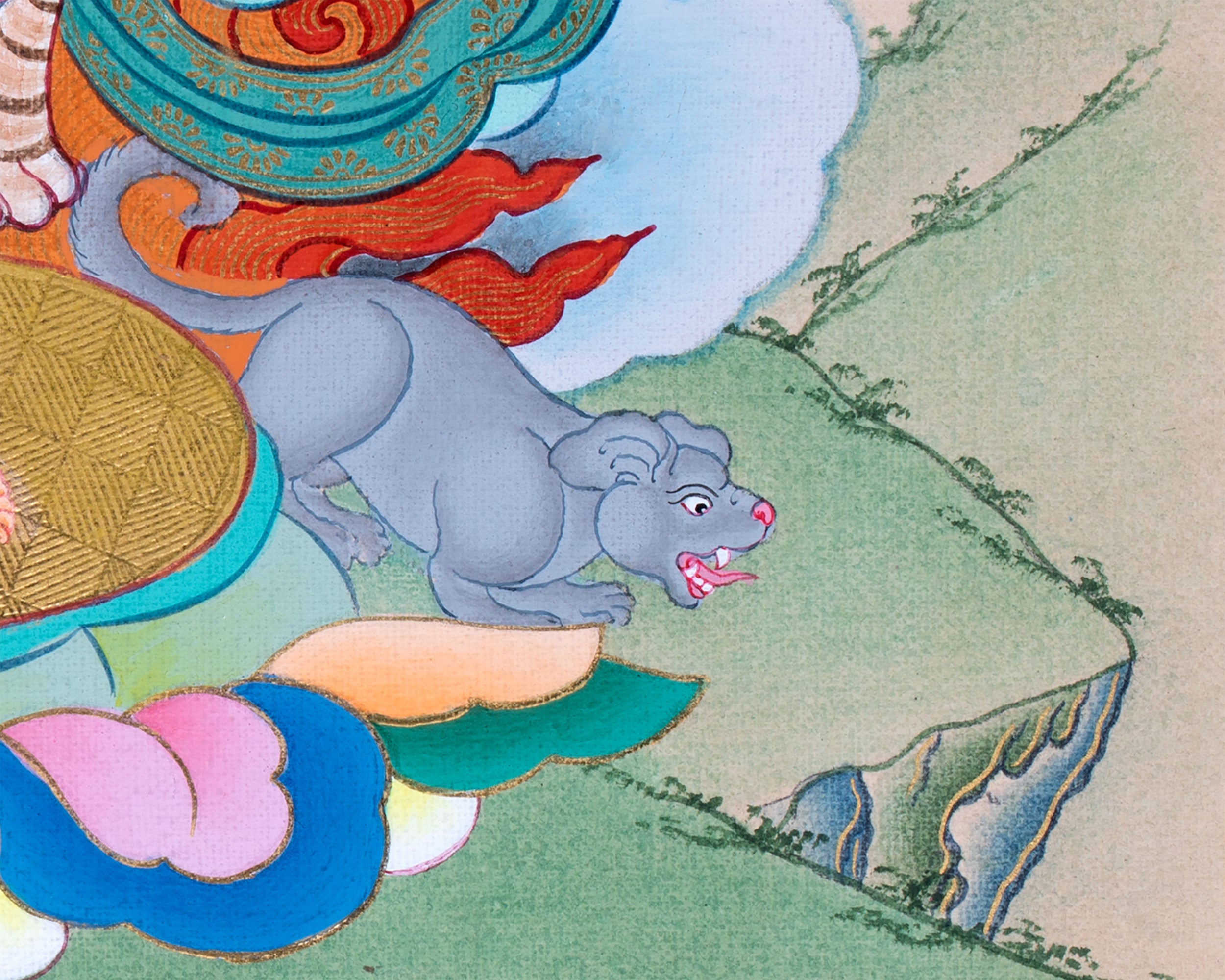 Tibetan Art of Sakya Mahakala | Dharmapala Thangka Painting