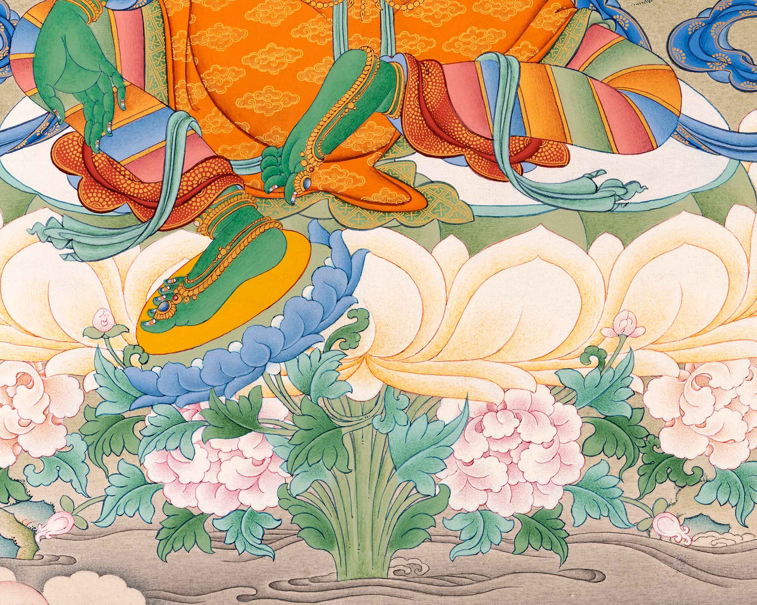 Green Tara Practice Thangka| Traditional Tibetan Hand Painting