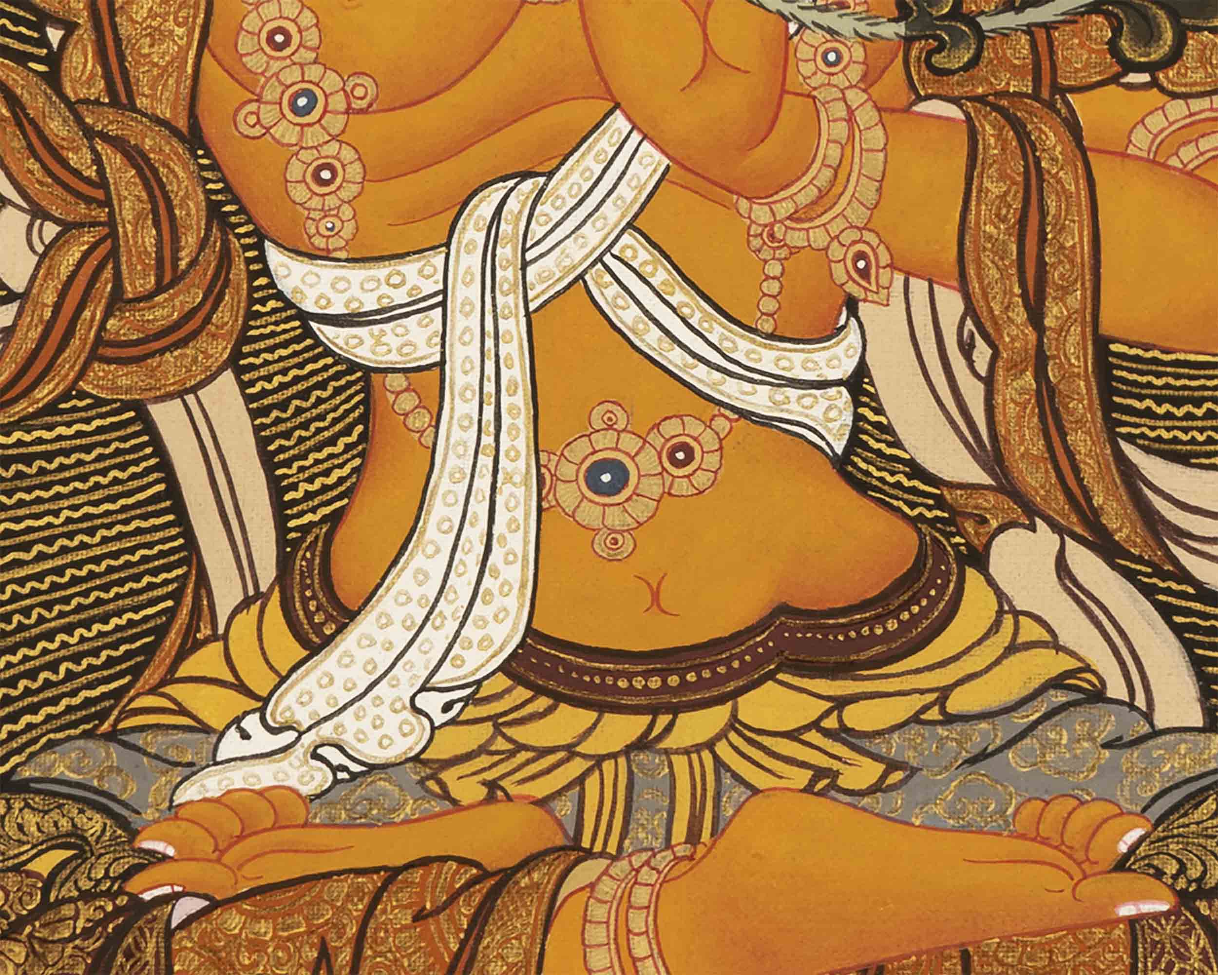 Manjushree Thangka Painting | Tibetan Buddhism Thangka Art