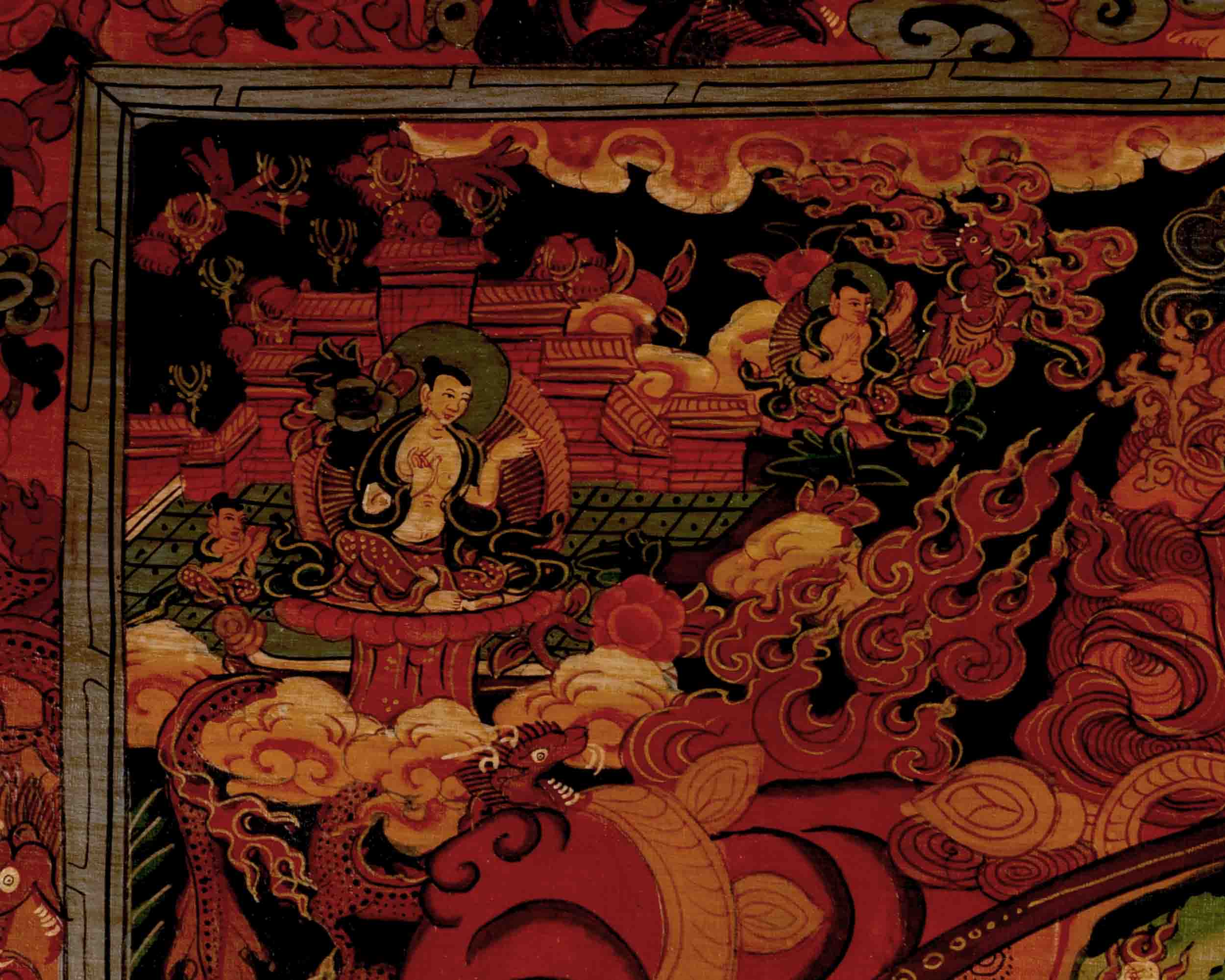 Tibetan Wheel Of Life Thangka | Traditional Samsara Painting | Wall Decors