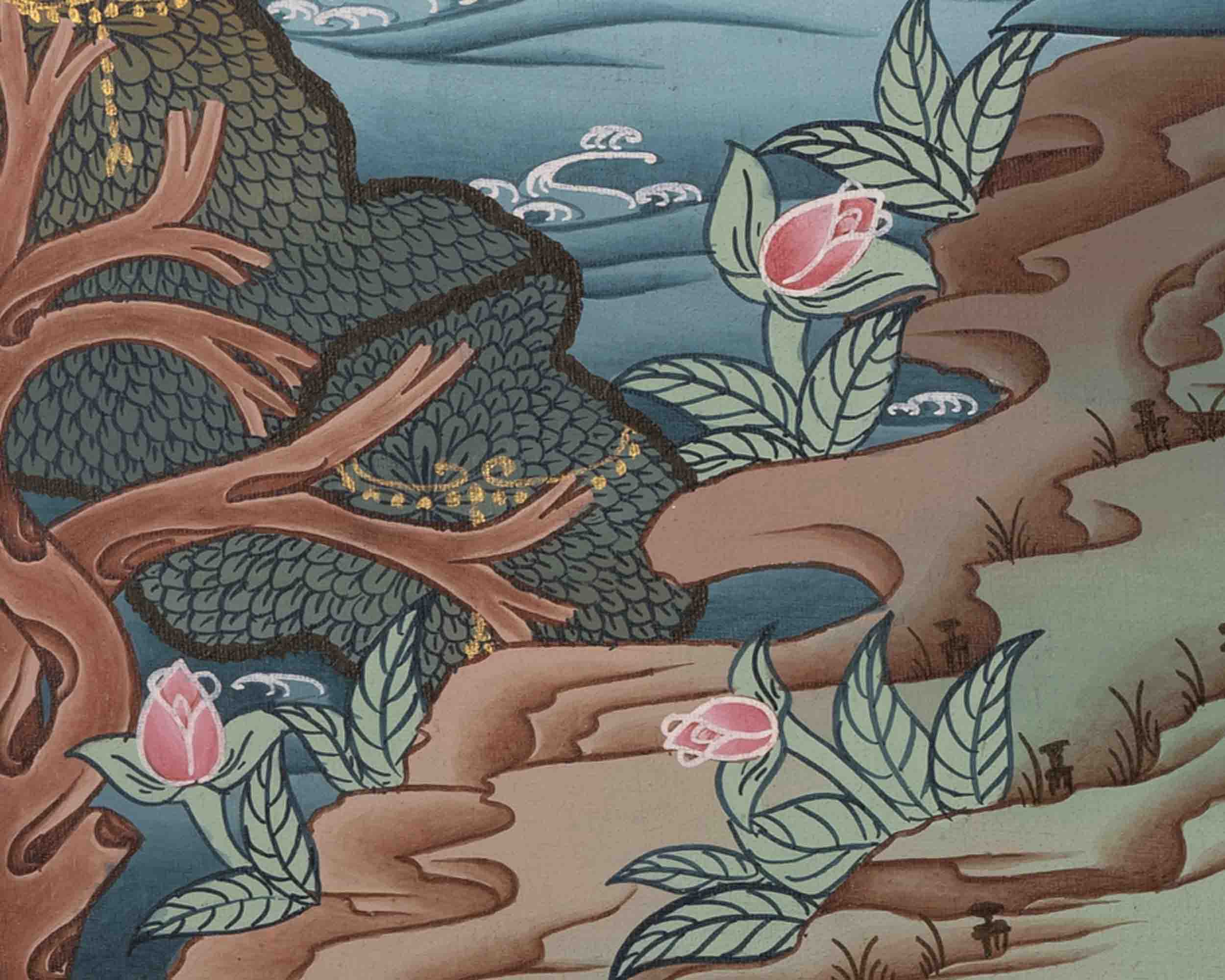 Padmasambhava Guru | Buddhist Thangka | Religious Wall Decors